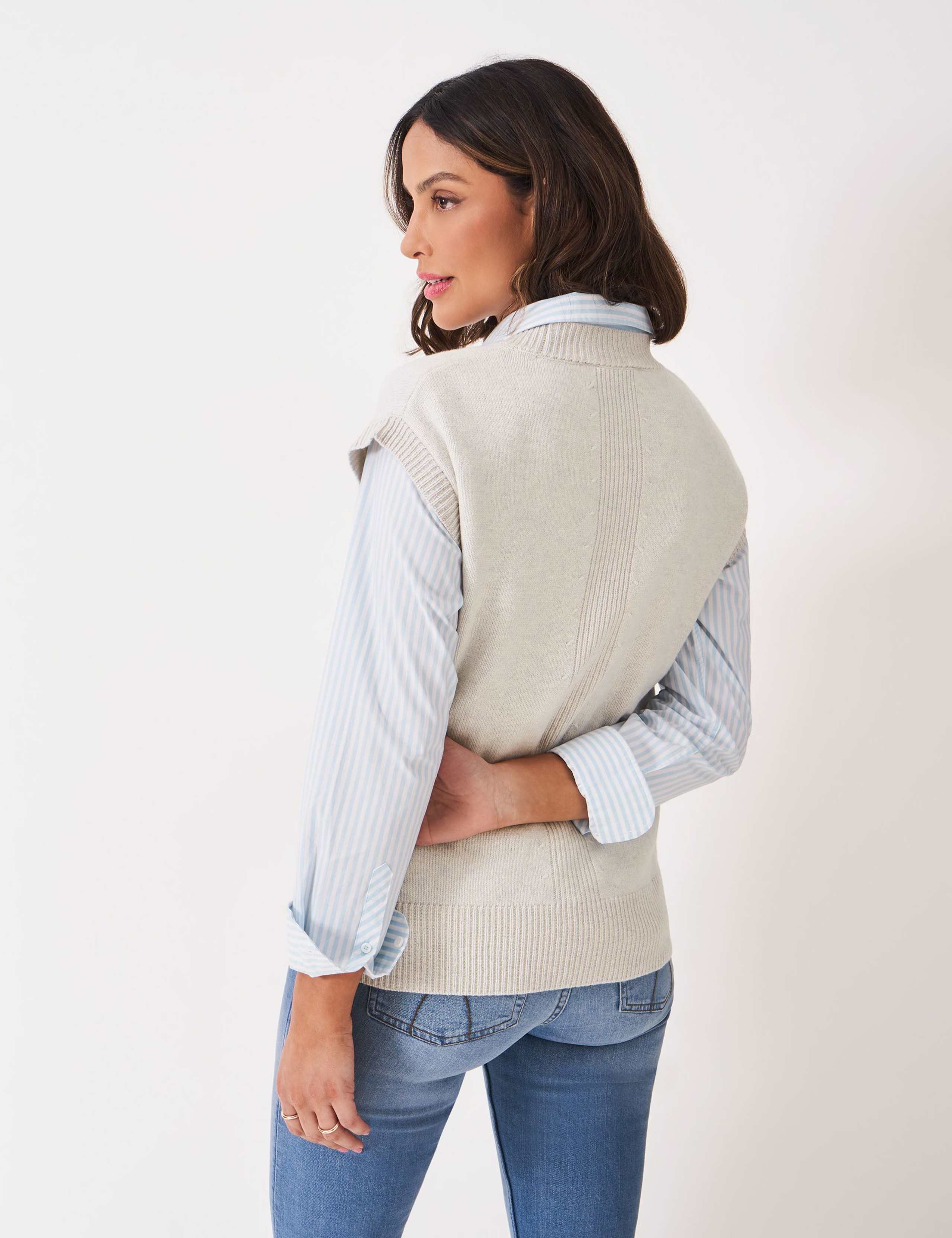 Merino Wool Rich Knitted Vest 5 of 5