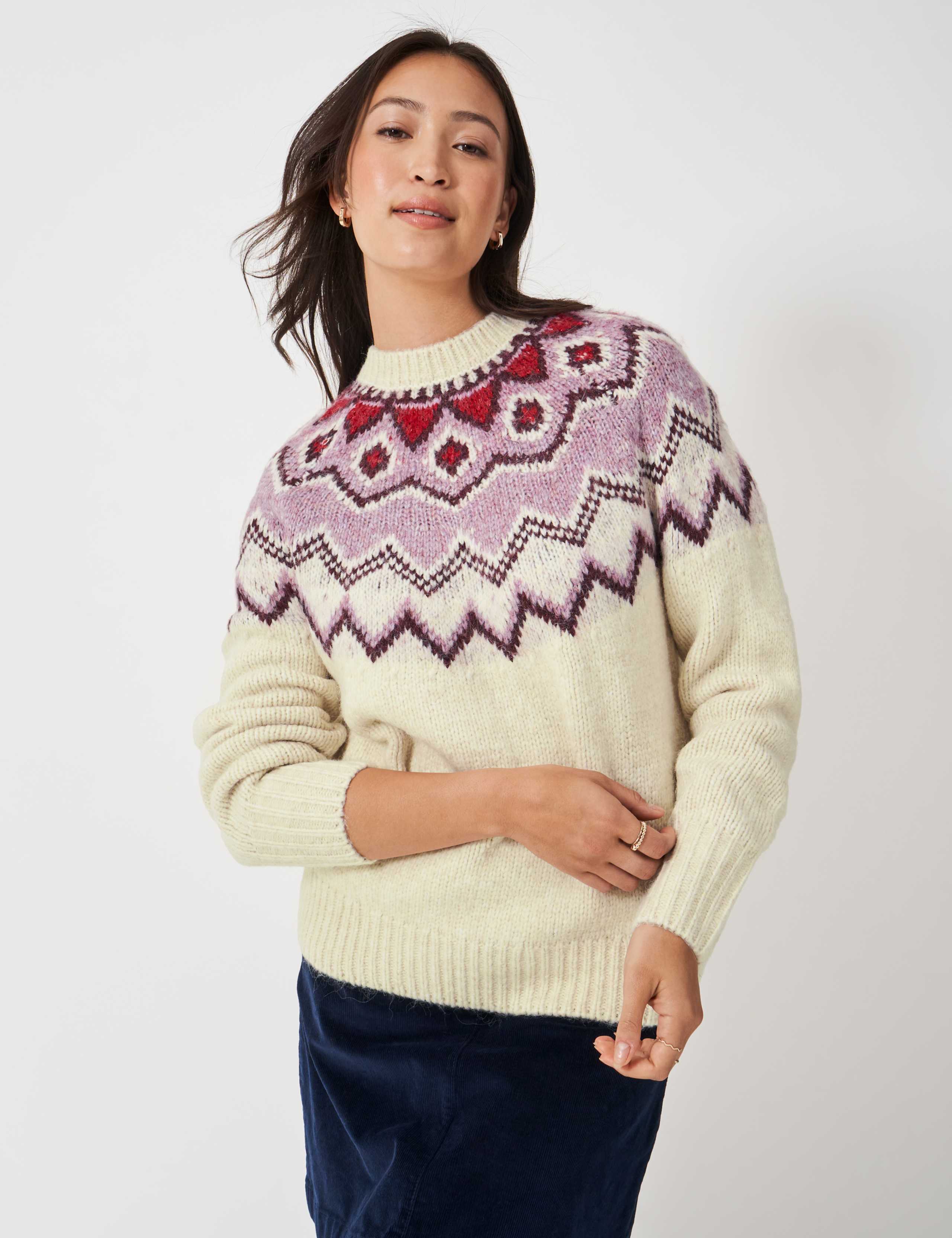 Fairisle Crew Neck Jumper with Wool 1 of 5