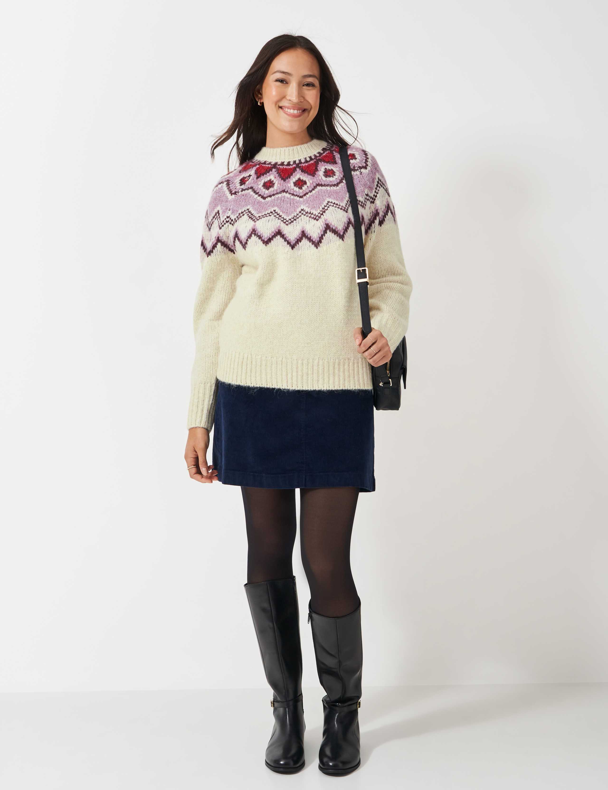 Fairisle Crew Neck Jumper with Wool 3 of 5