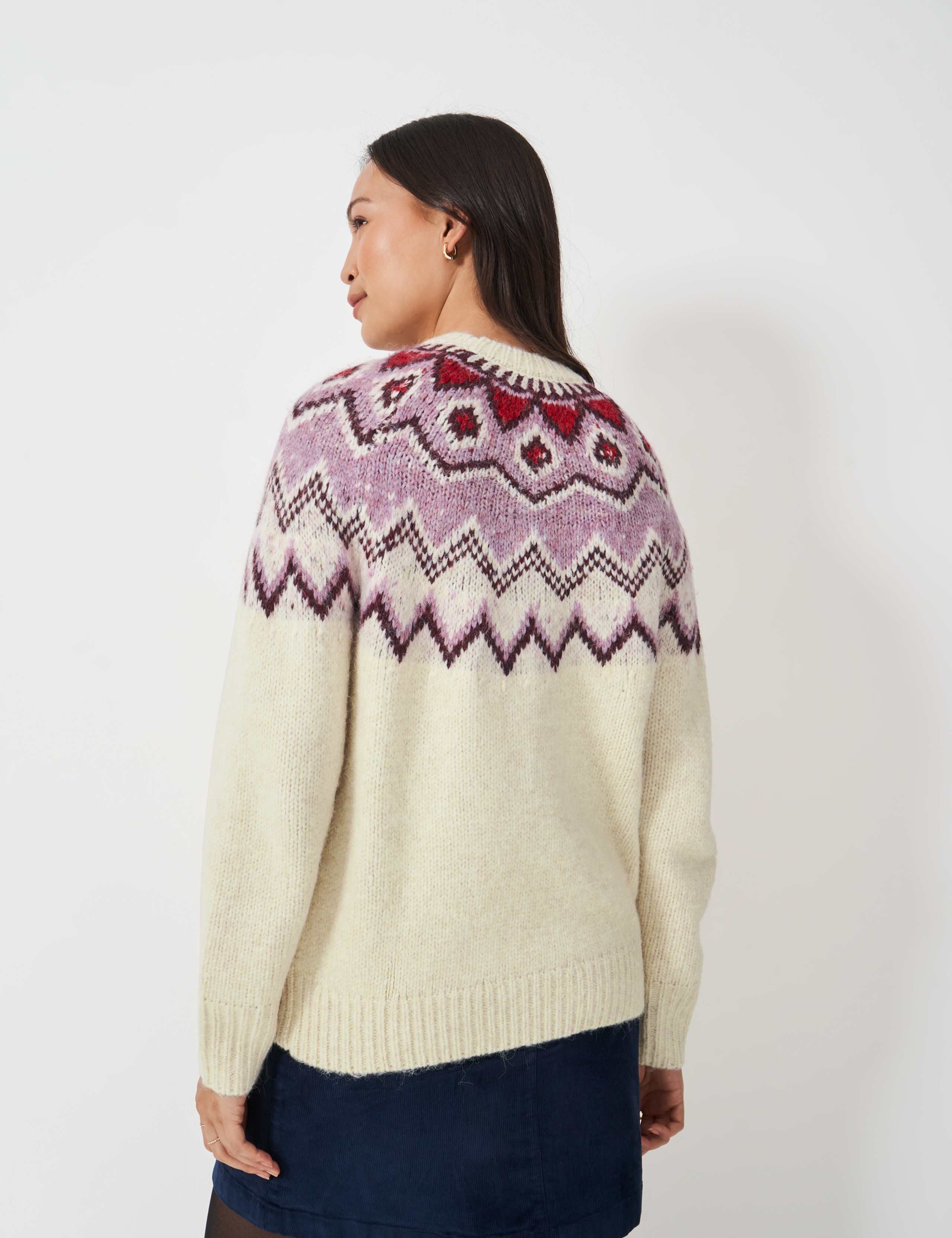 Fairisle Crew Neck Jumper with Wool 4 of 5