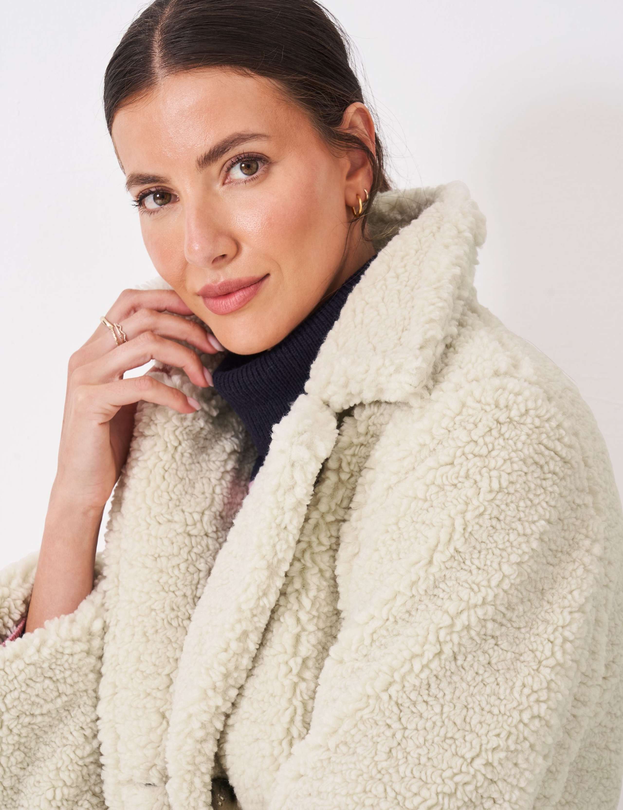 Borg Collared Peacoat 5 of 5