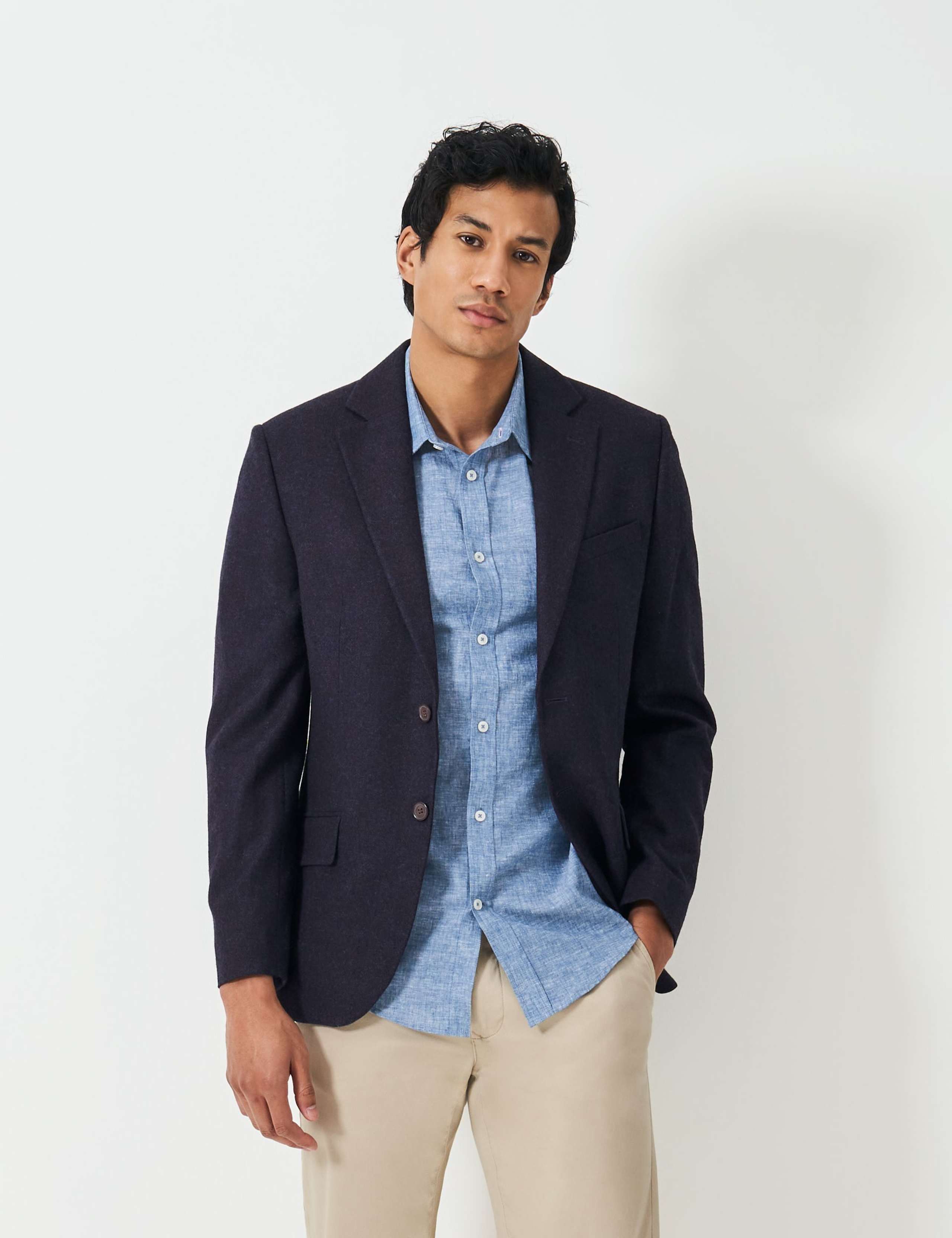 Regular Fit Wool-Blend Tweed Blazer 3 of 5