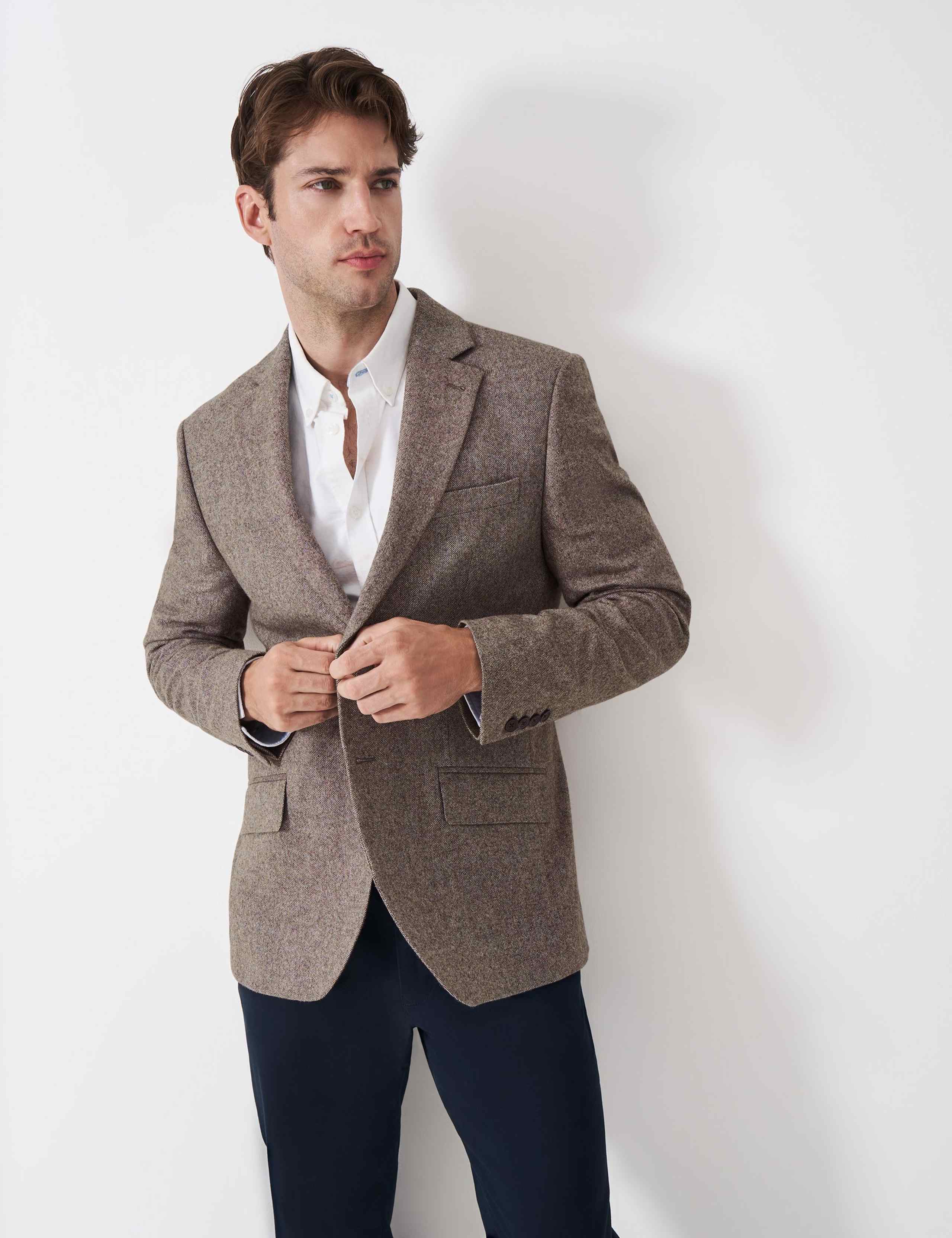 Regular Fit Wool-Blend Tweed Blazer 3 of 5