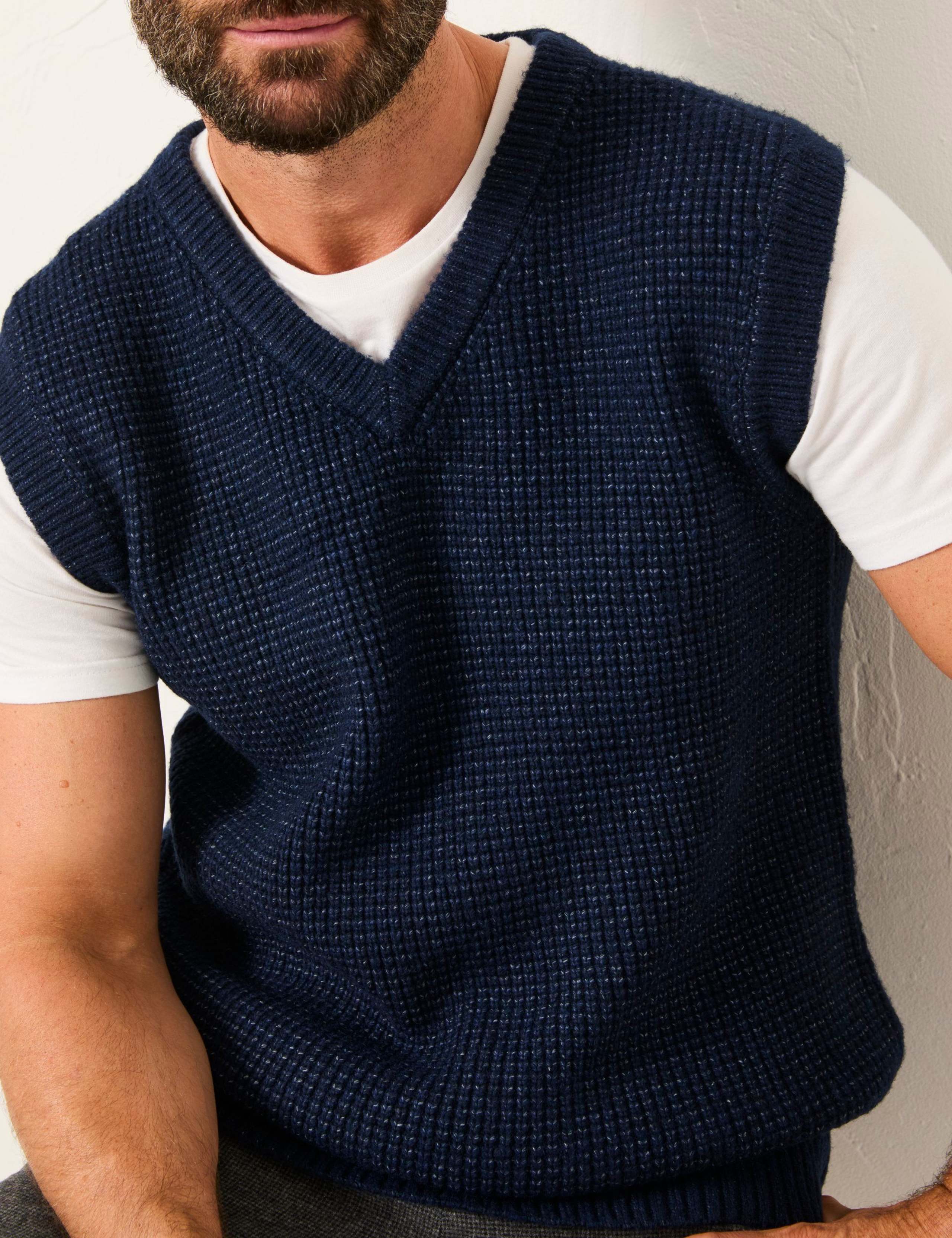 Textured V-Neck Knitted Vest 8 of 8