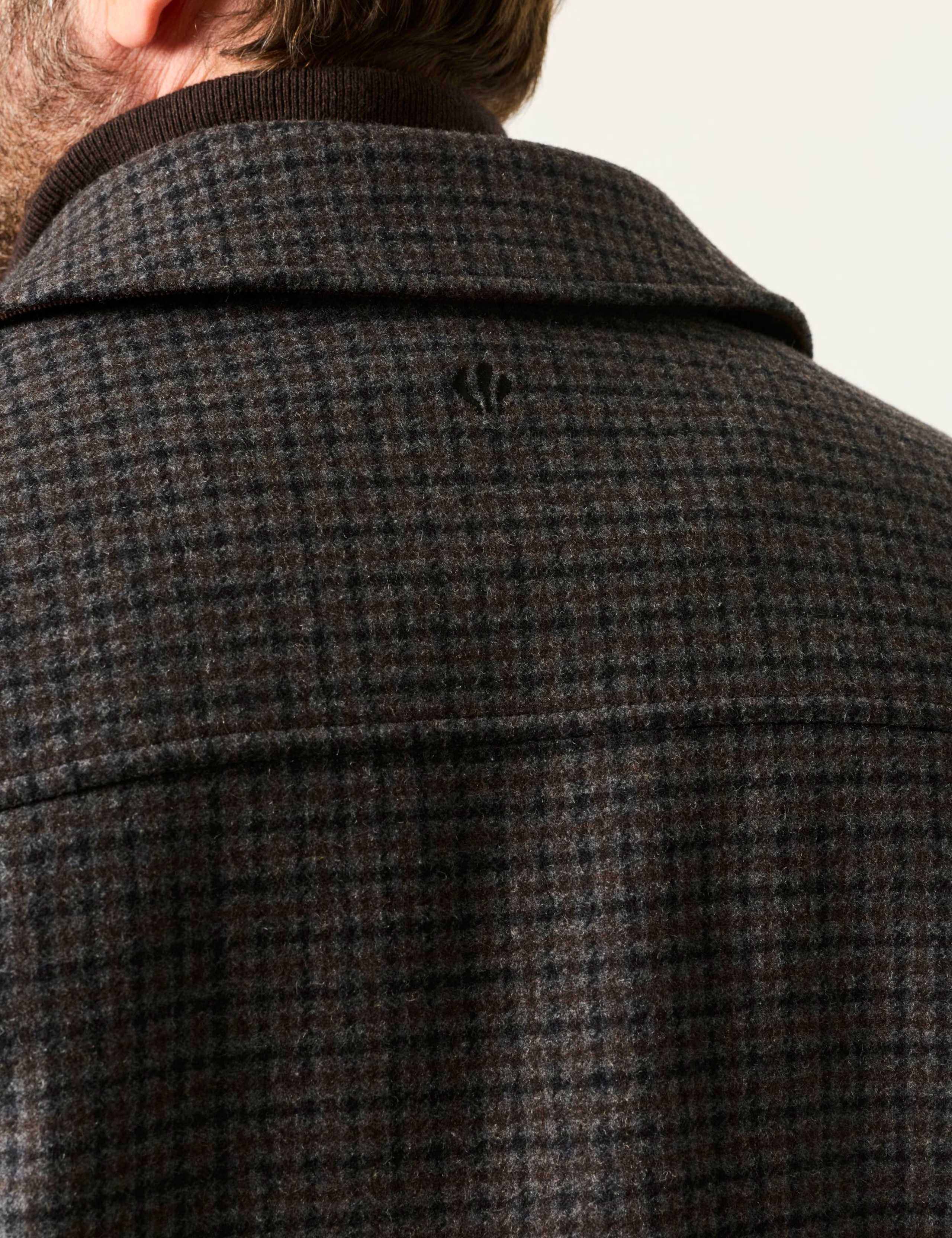 Wool Blend Checked Barn Jacket 7 of 7