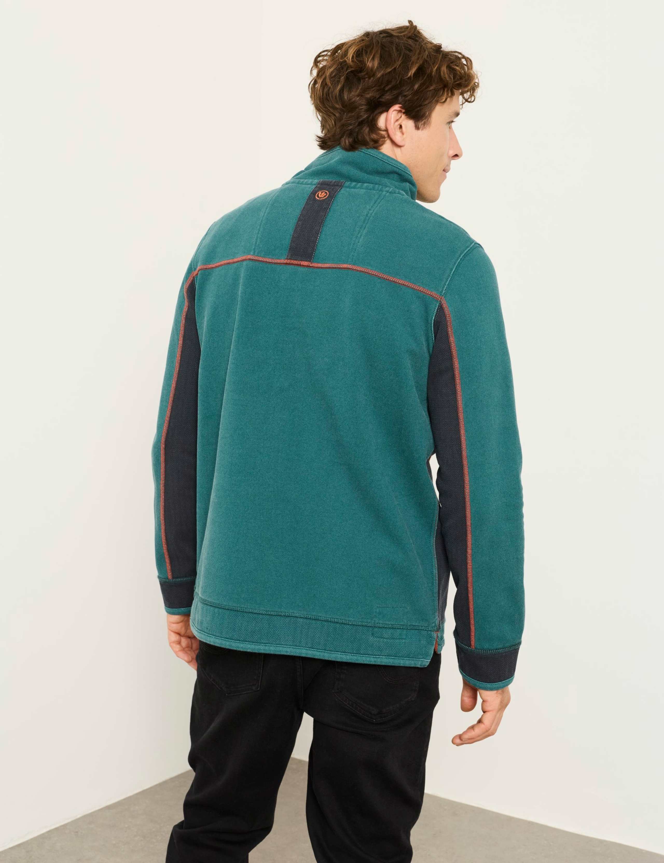 Pure Cotton Half Zip Long Sleeve Sweatshirt 6 of 6