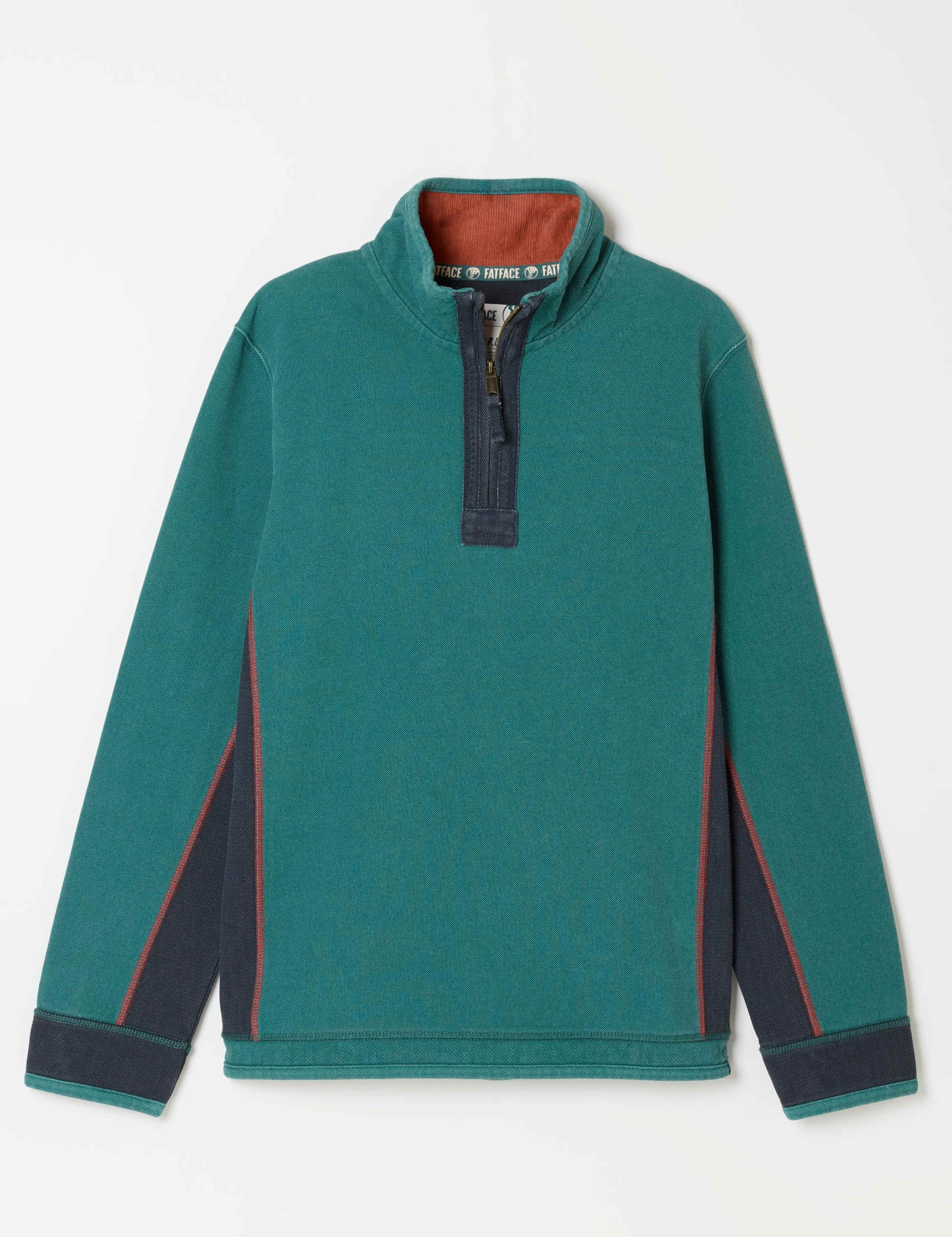 Pure Cotton Half Zip Long Sleeve Sweatshirt 2 of 6