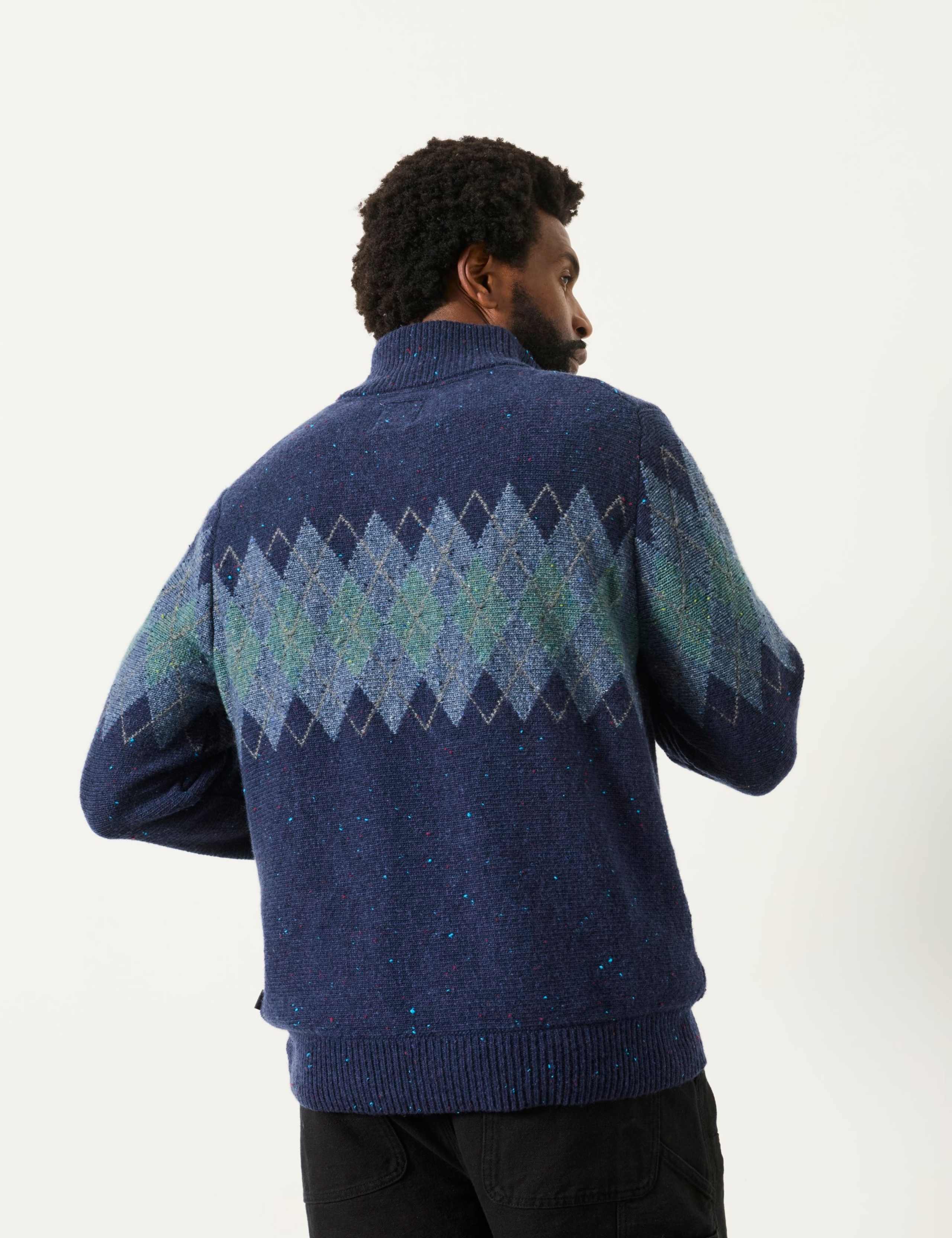 Argyle Half Zip Knitted Jumper 4 of 5