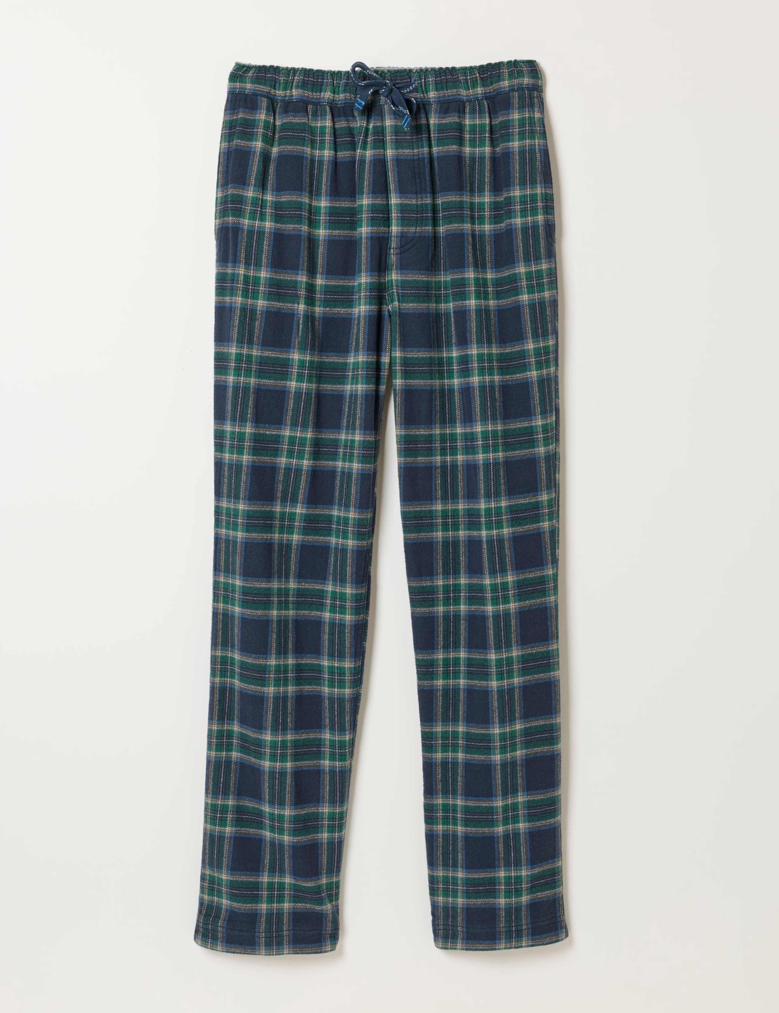 Pure Cotton Checked Pyjama Bottoms 2 of 6
