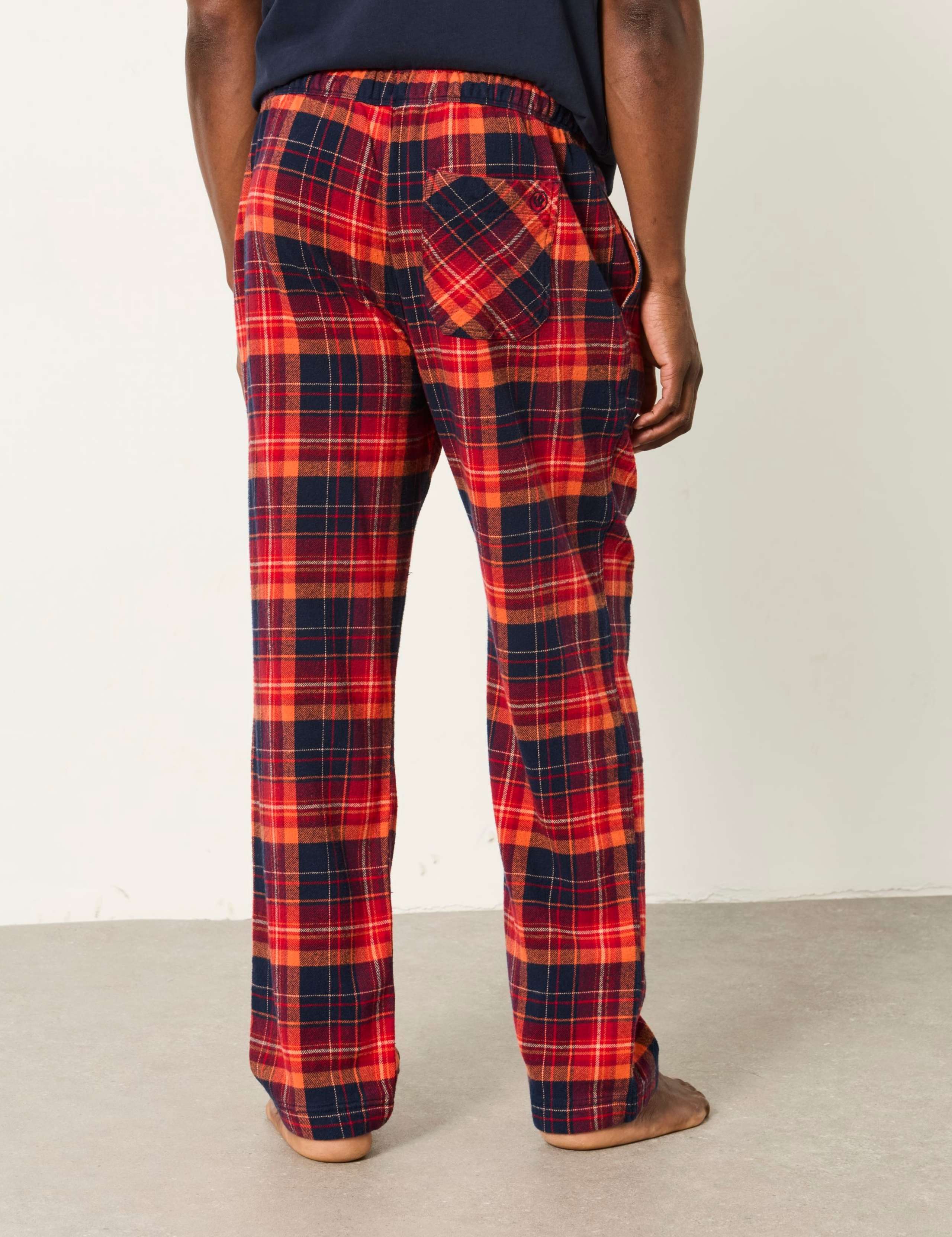Pure Cotton Checked Pyjama Bottoms 3 of 5