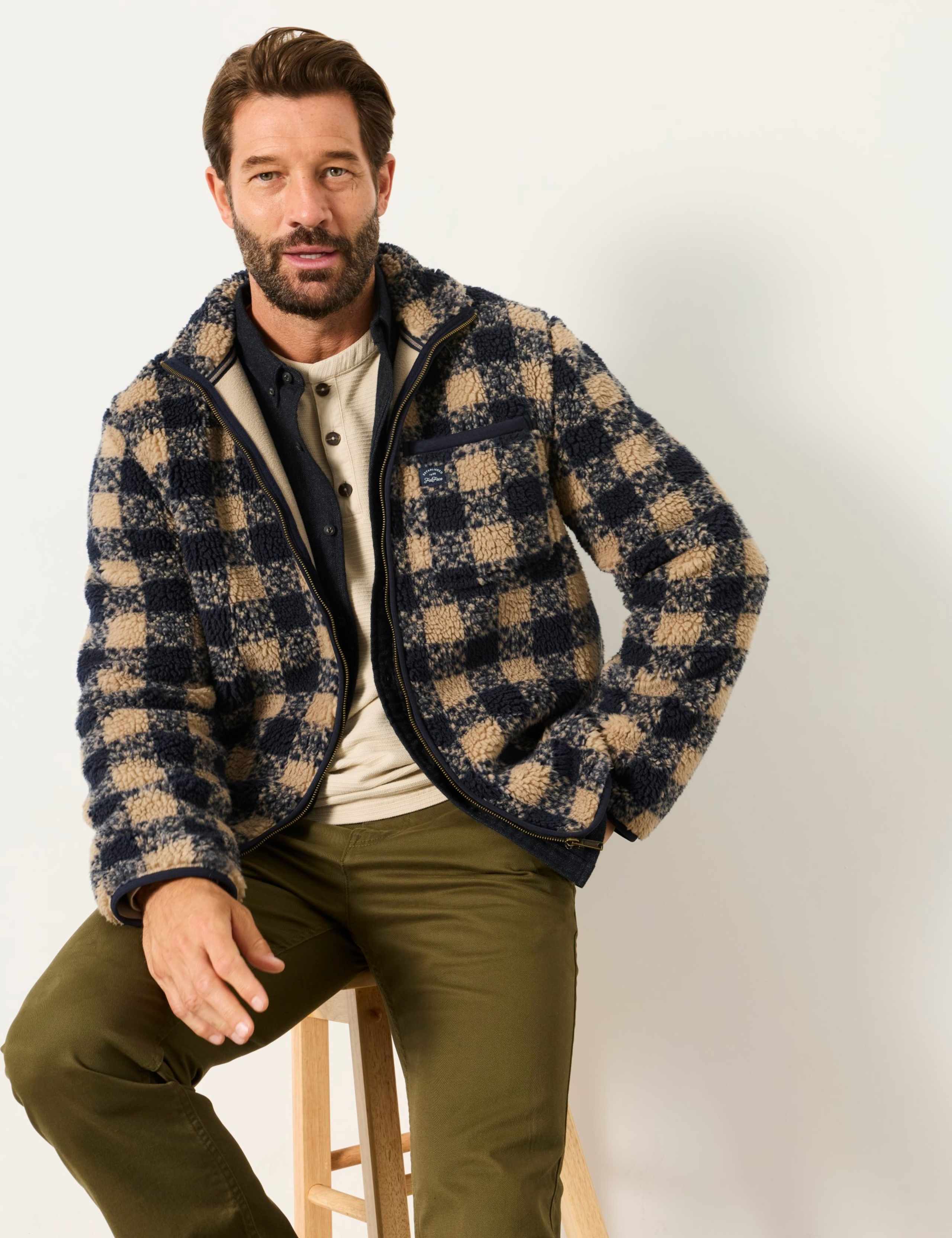 Checked Zip Up Fleece 4 of 6