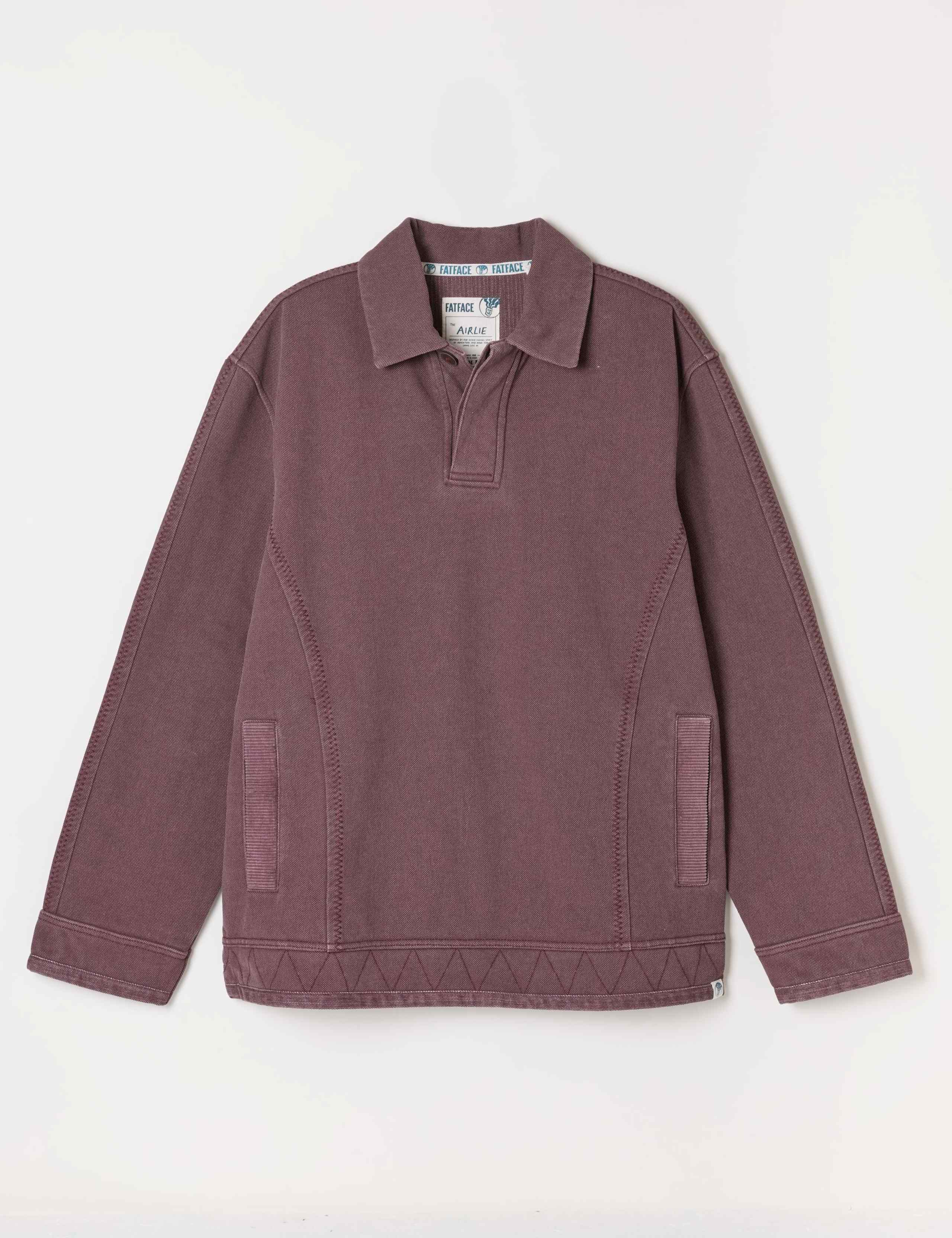 Pure Cotton Button Neck Airlie Sweatshirt 2 of 6