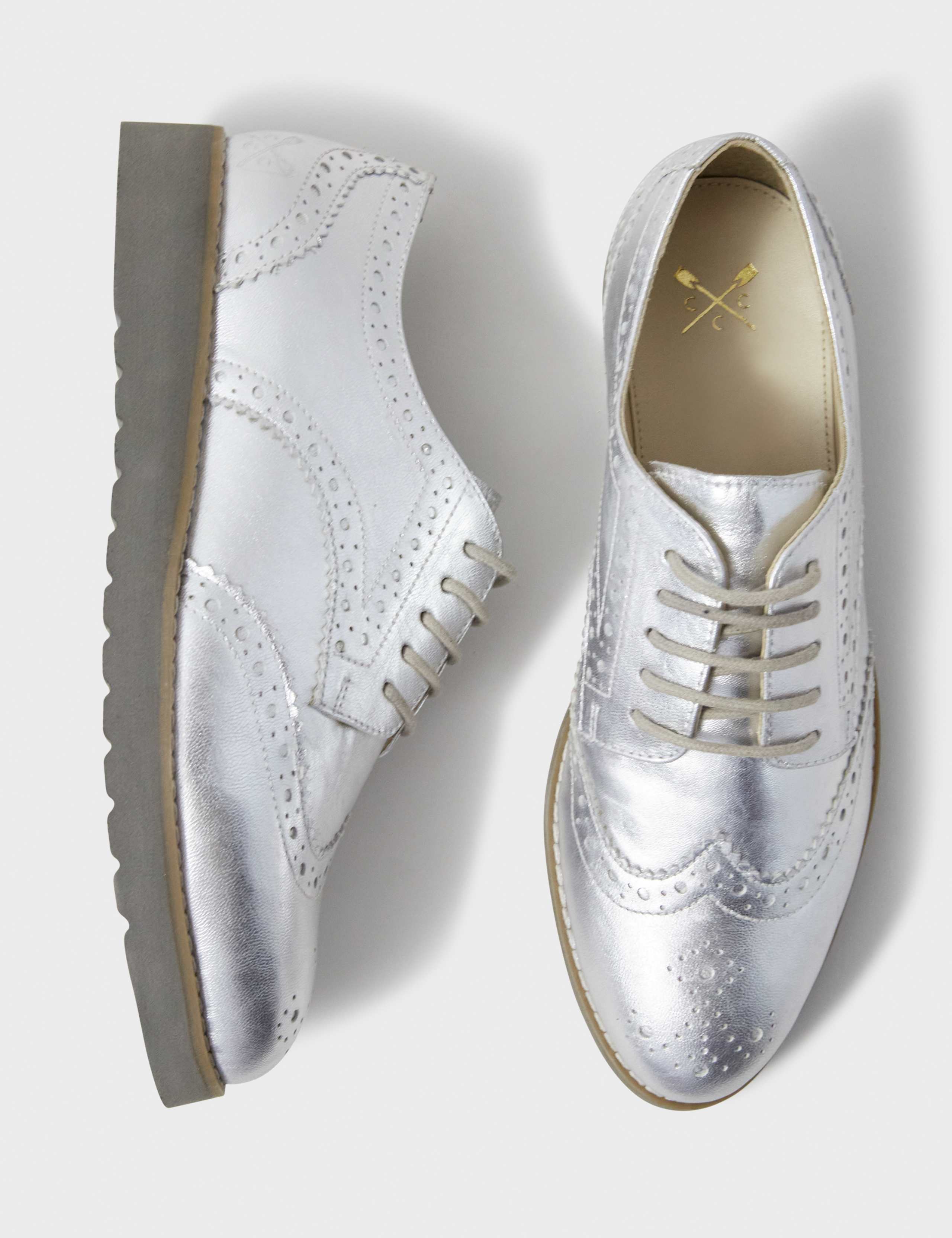 Leather Metallic Lace Up Brogues 3 of 4