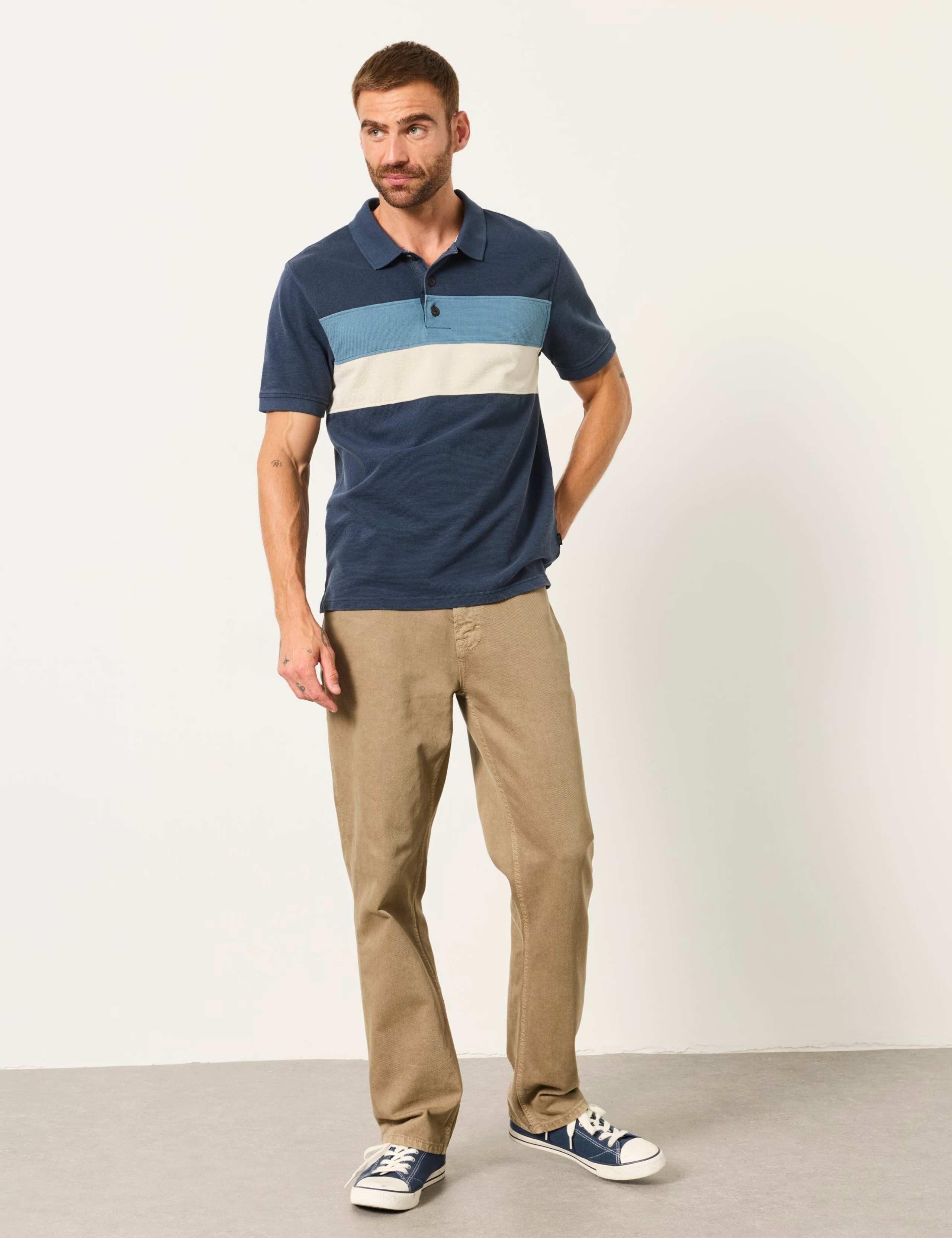 Clifton Colour Block Pure Cotton Pique Polo 3 of 6