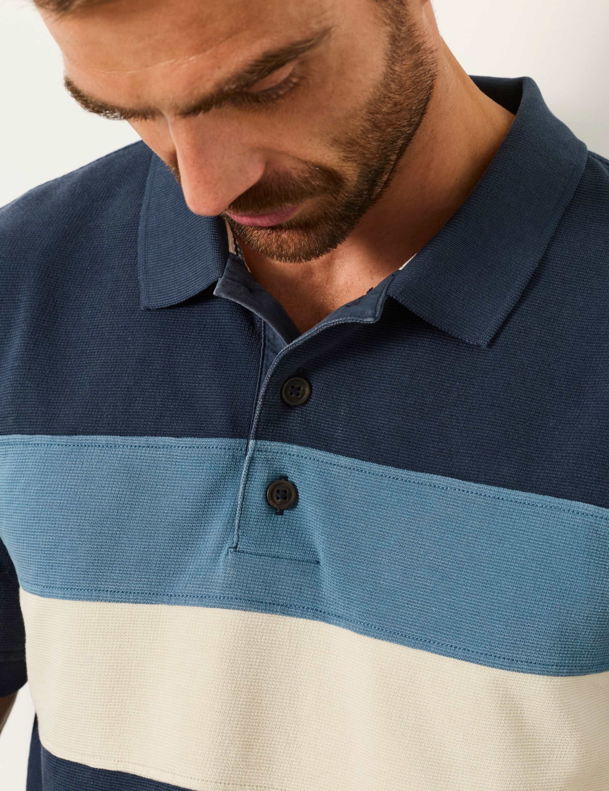 Clifton Colour Block Pure Cotton Pique Polo 6 of 6