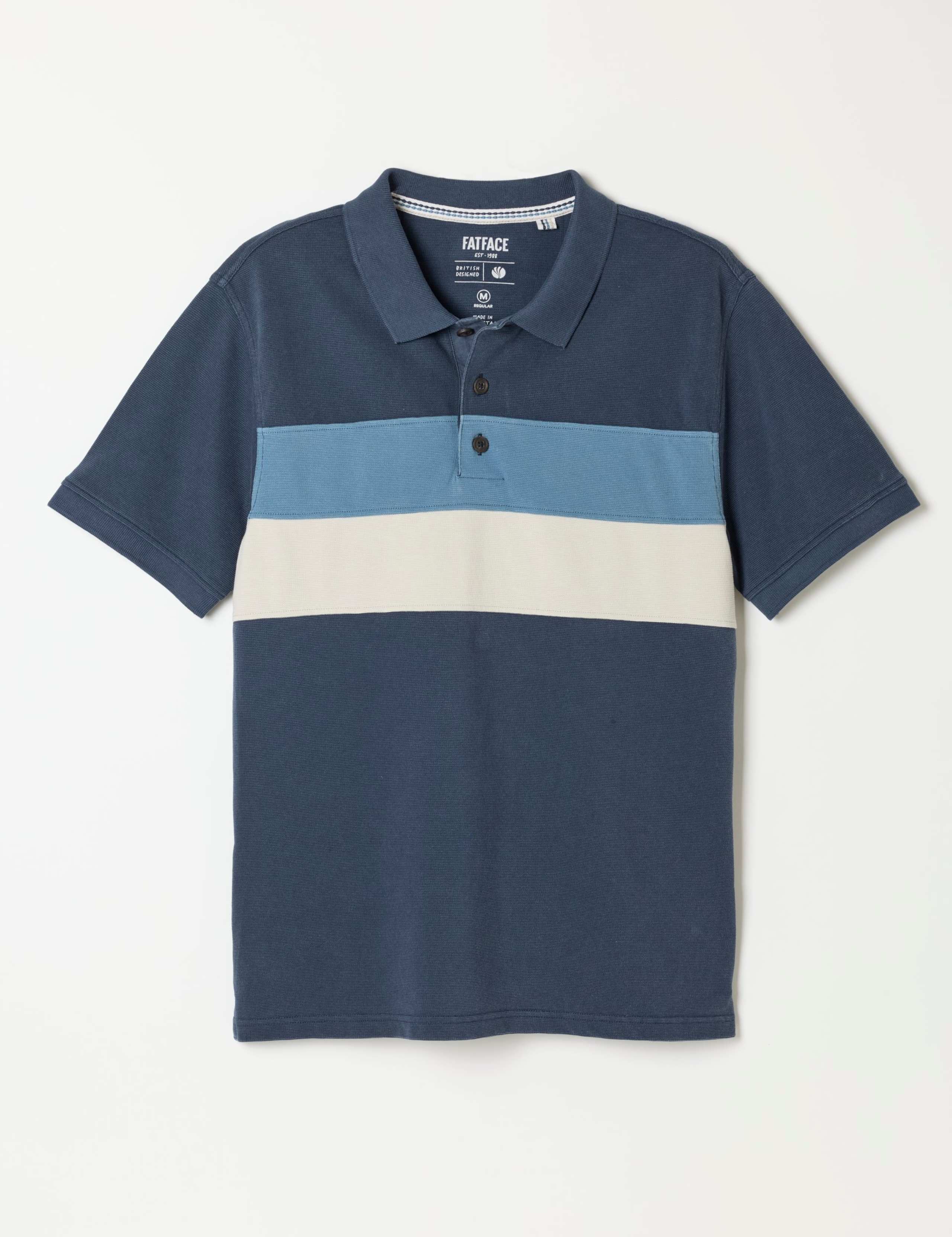 Clifton Colour Block Pure Cotton Pique Polo 2 of 6