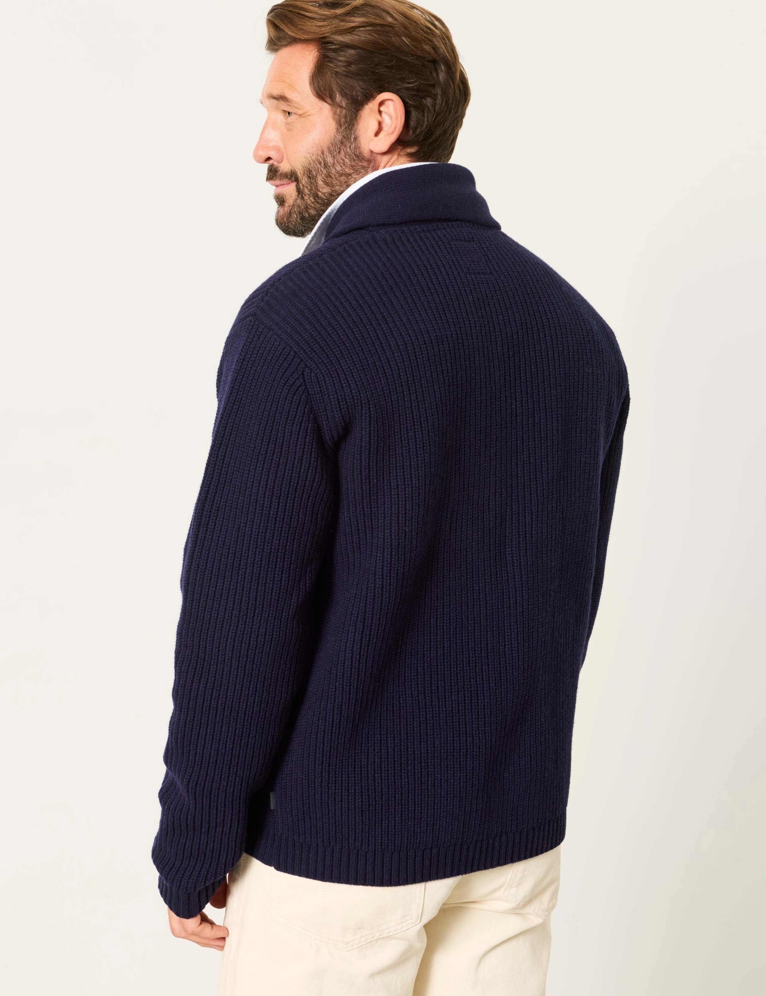 Cotton Rich Shawl Neck Cardigan 4 of 5