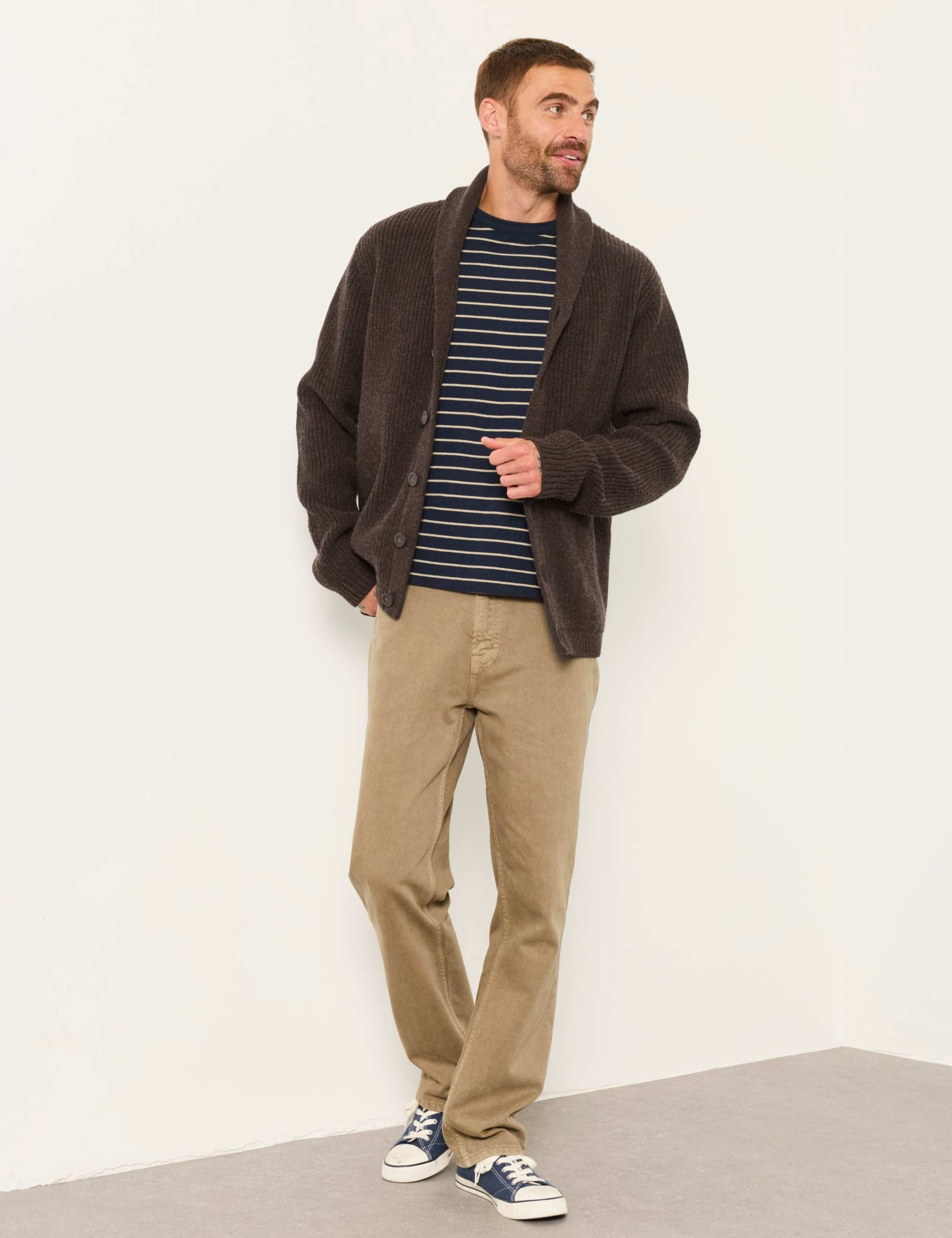 Cotton Rich Shawl Neck Cardigan 3 of 6