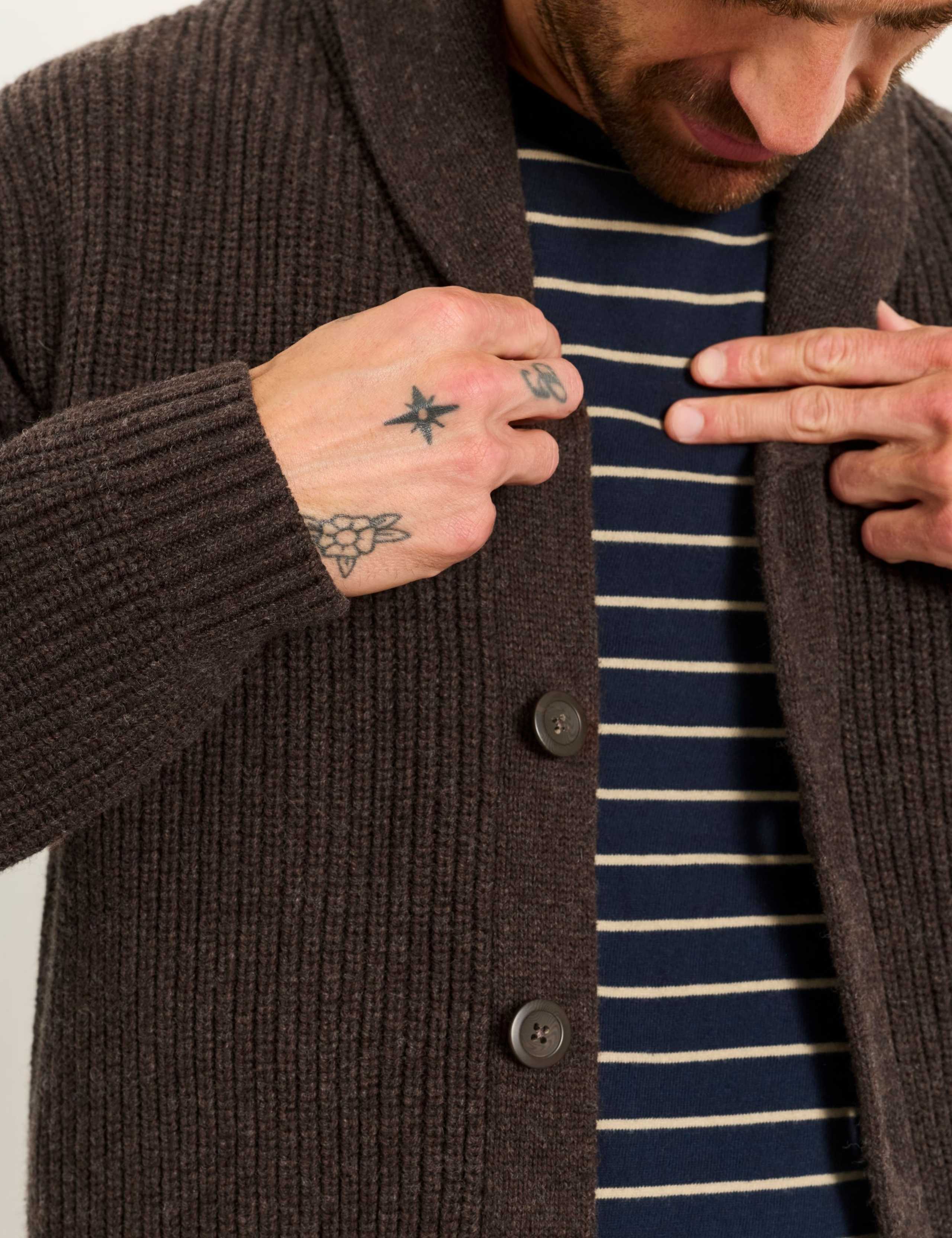 Cotton Rich Shawl Neck Cardigan 6 of 6