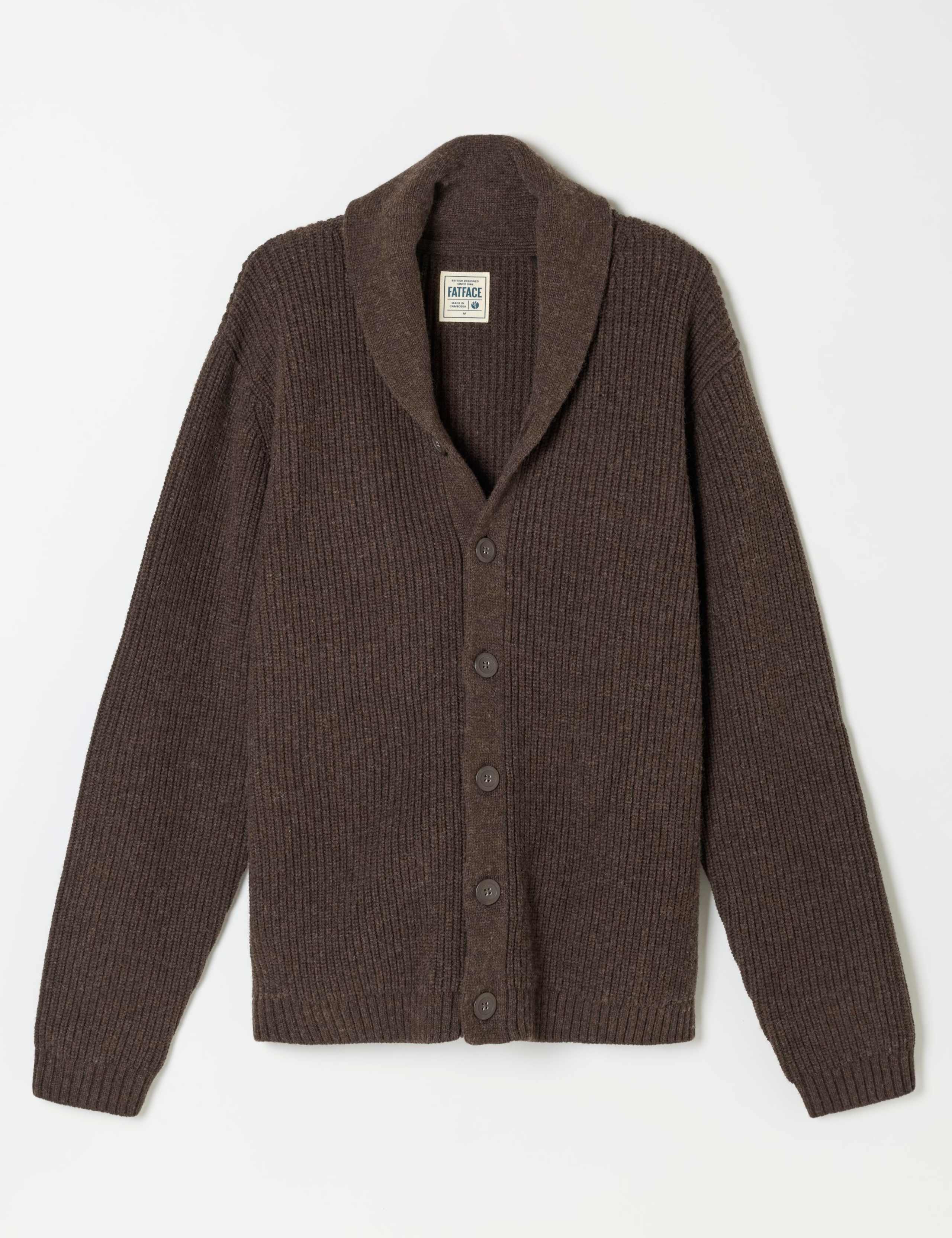 Cotton Rich Shawl Neck Cardigan 2 of 6