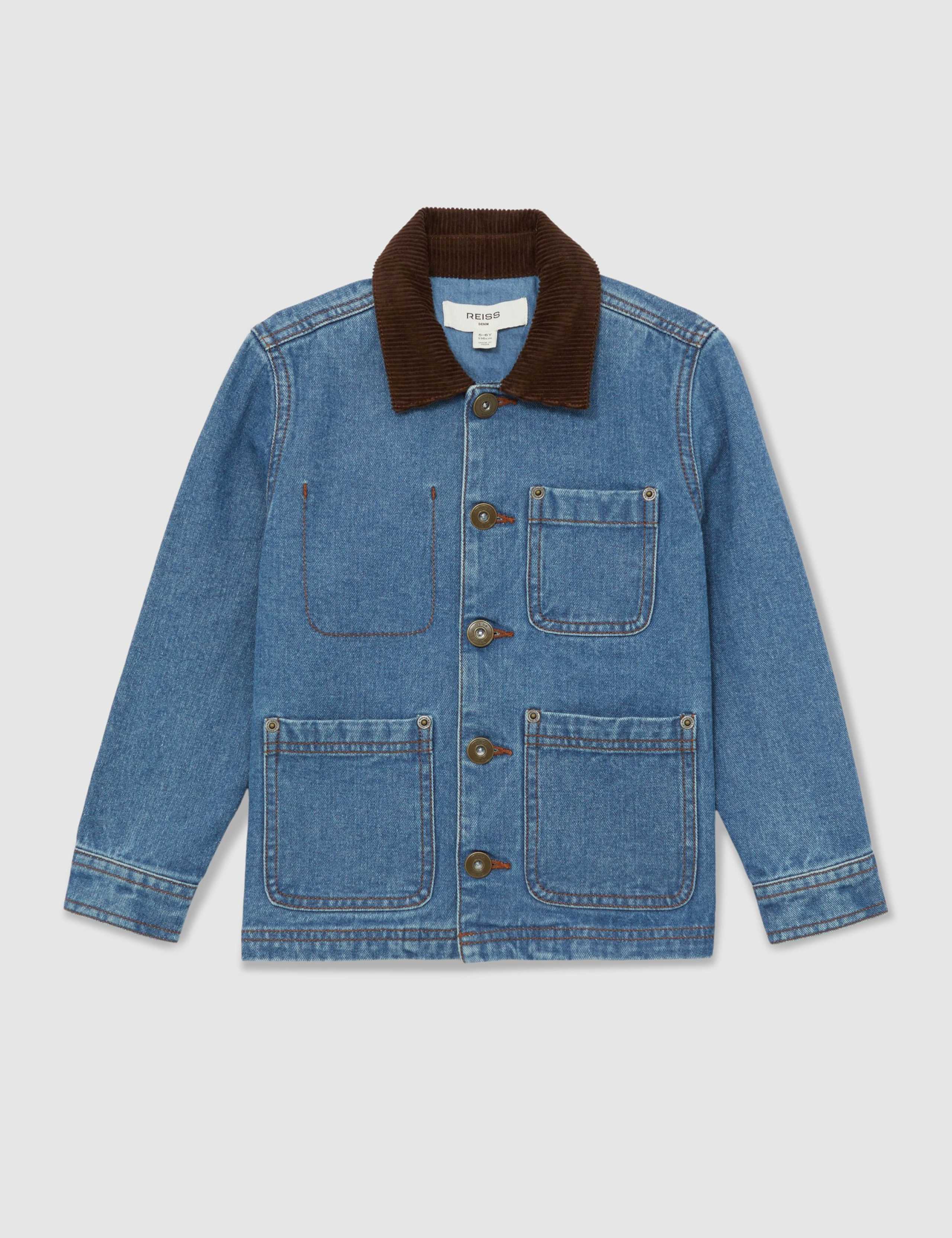 Denim Cord Collar Jacket (3-14 Yrs) 2 of 4