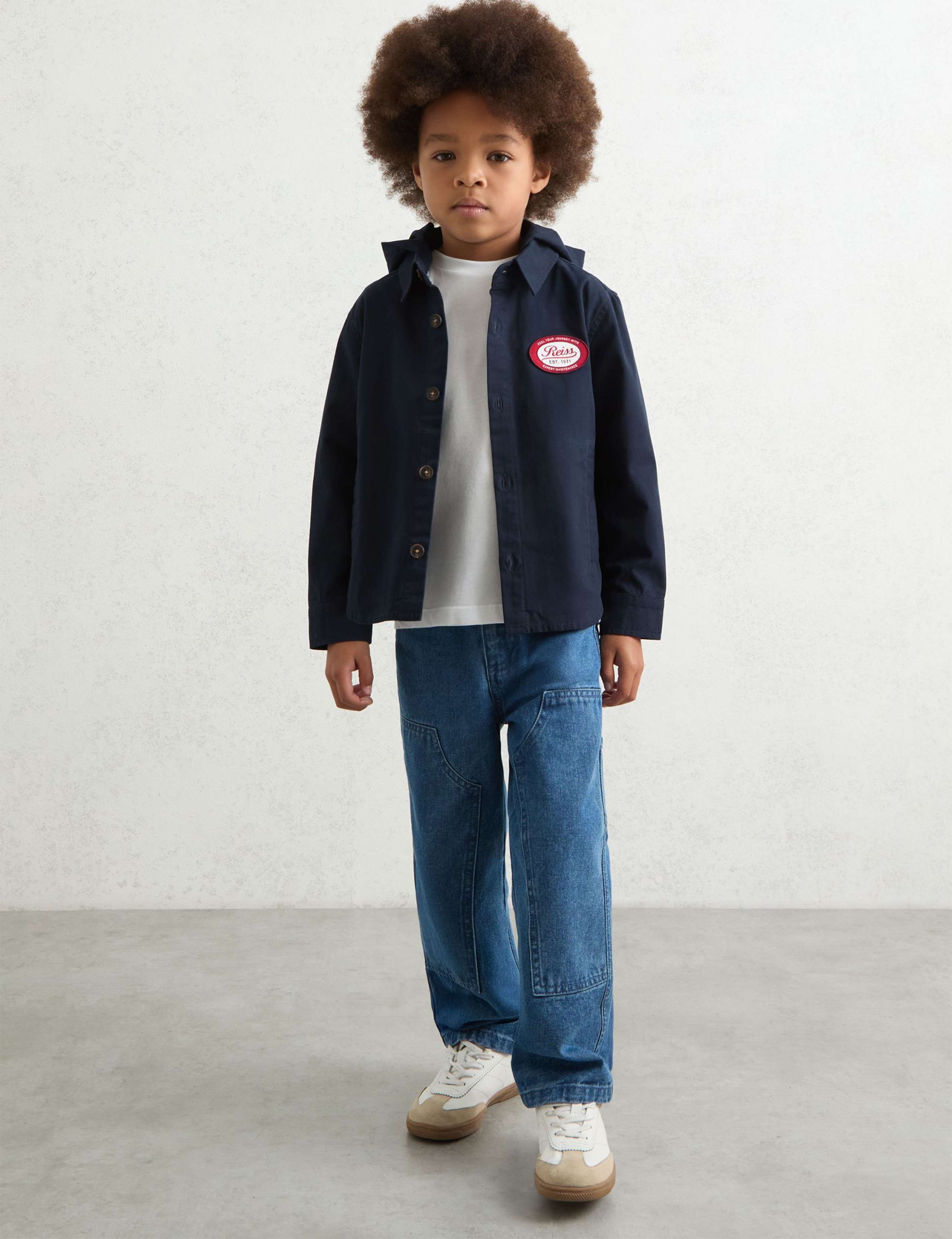 Pure Cotton Detachable Hood Utility Jacket (3-14 Yrs) 5 of 5