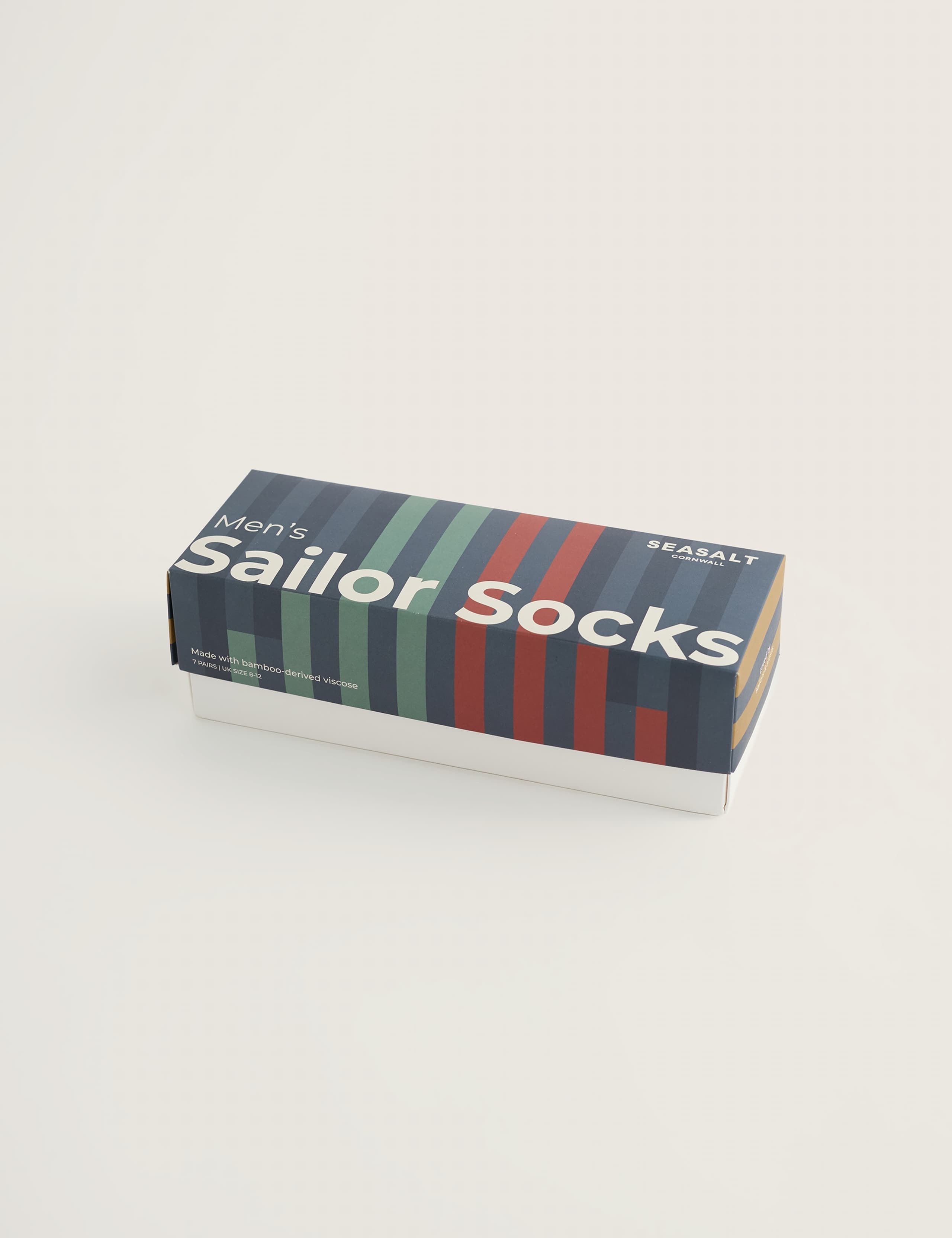 7 Pack Striped Sailor Socks Gift Box 3 of 3