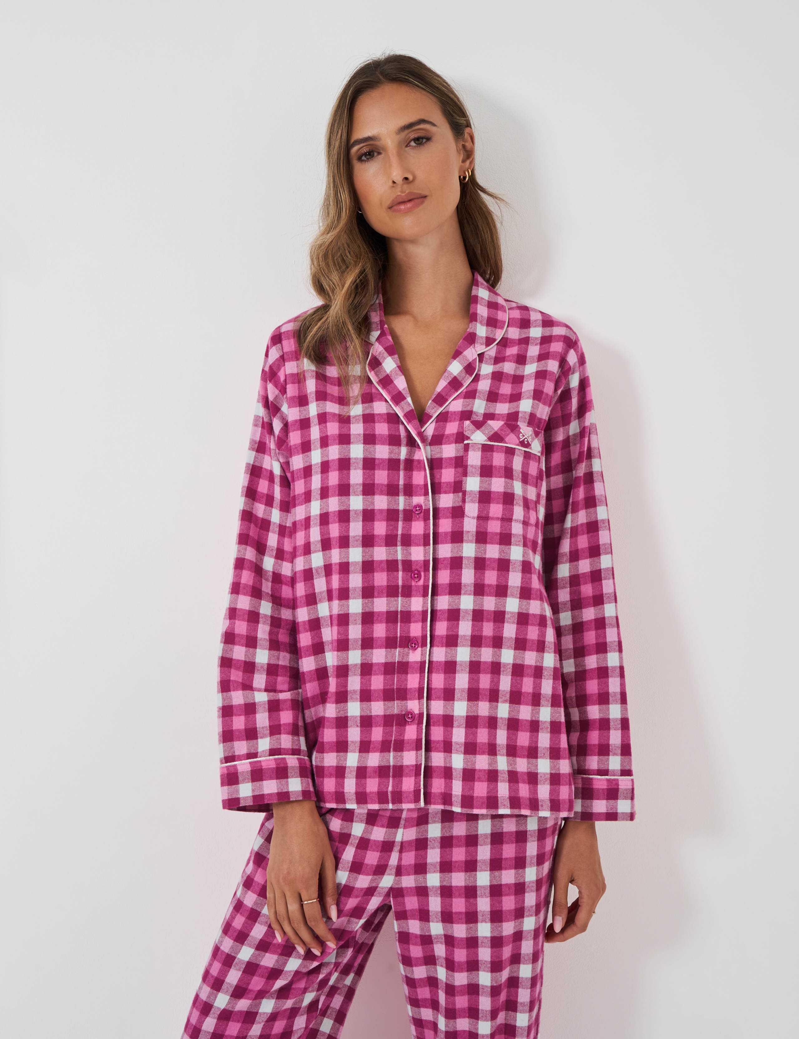 Pure Cotton Checked Pyjama Set 4 of 5