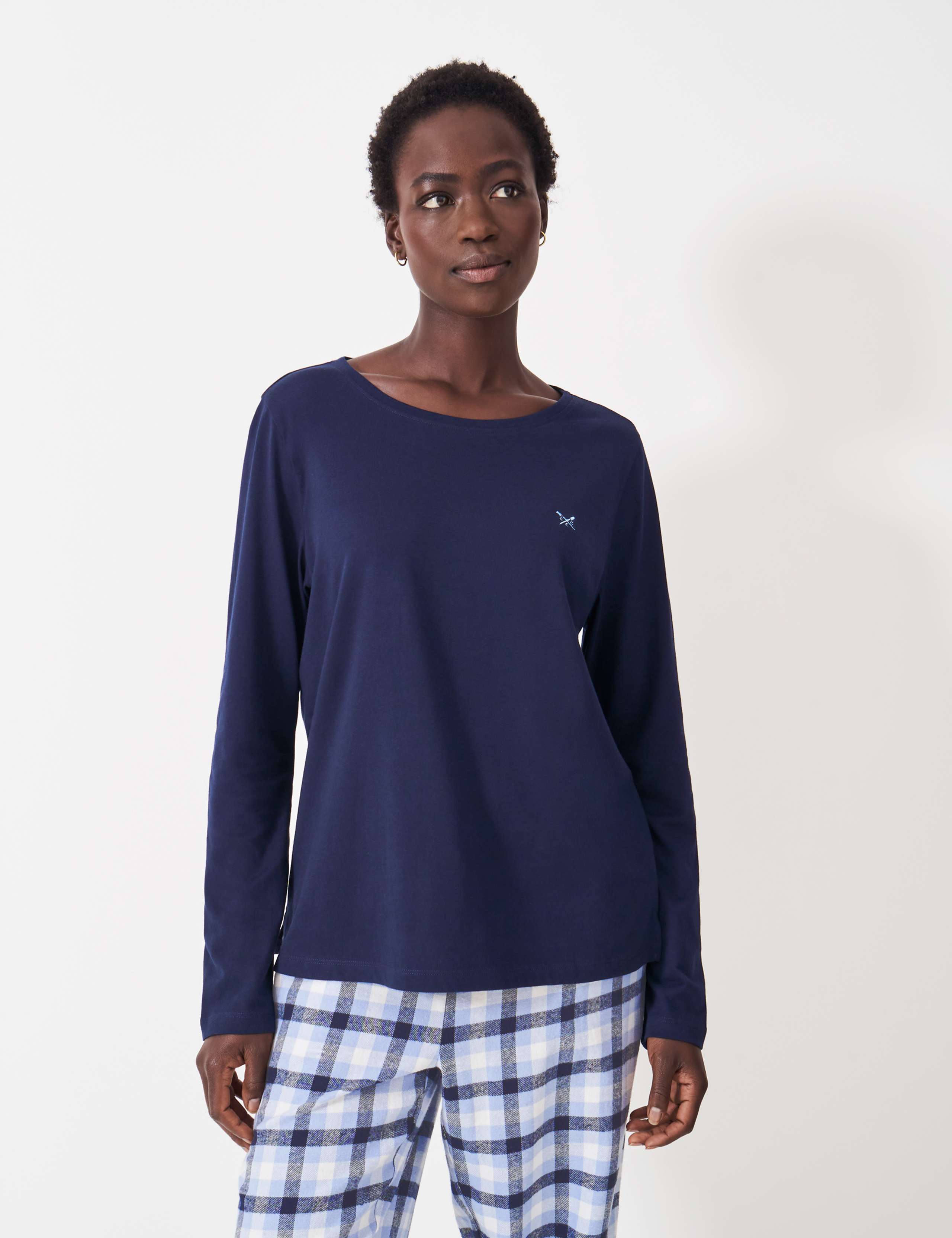 Pure Cotton Checked Pyjama Set 1 of 5