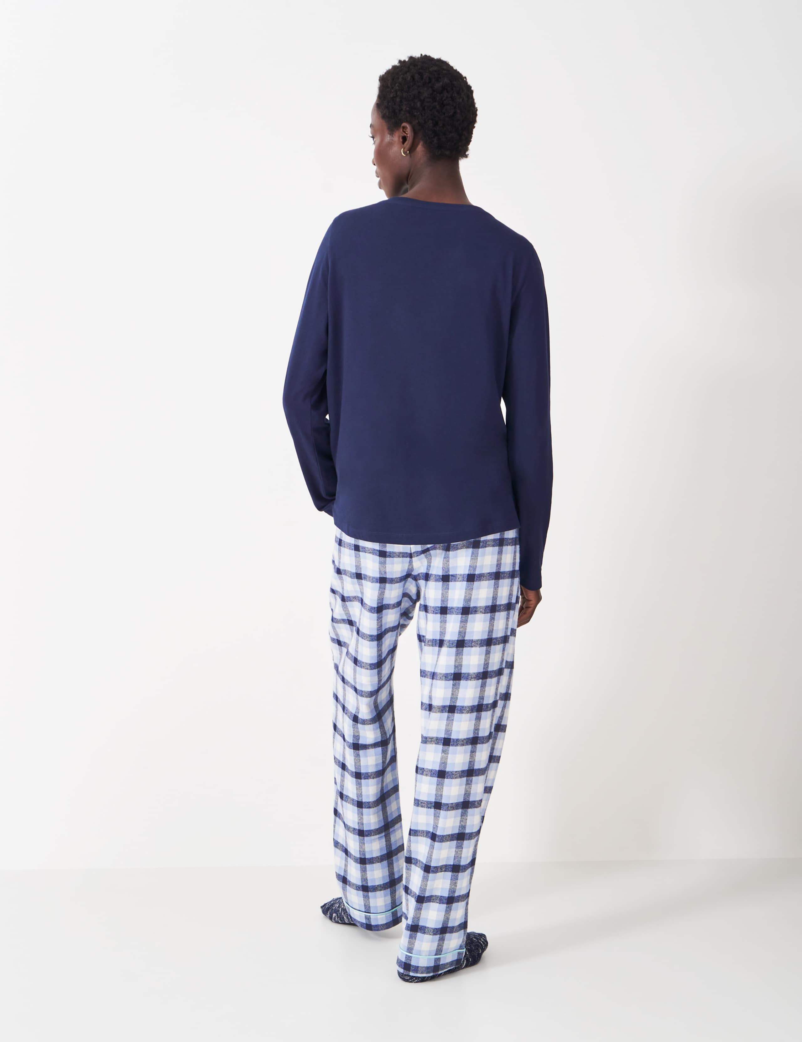 Pure Cotton Checked Pyjama Set 4 of 5