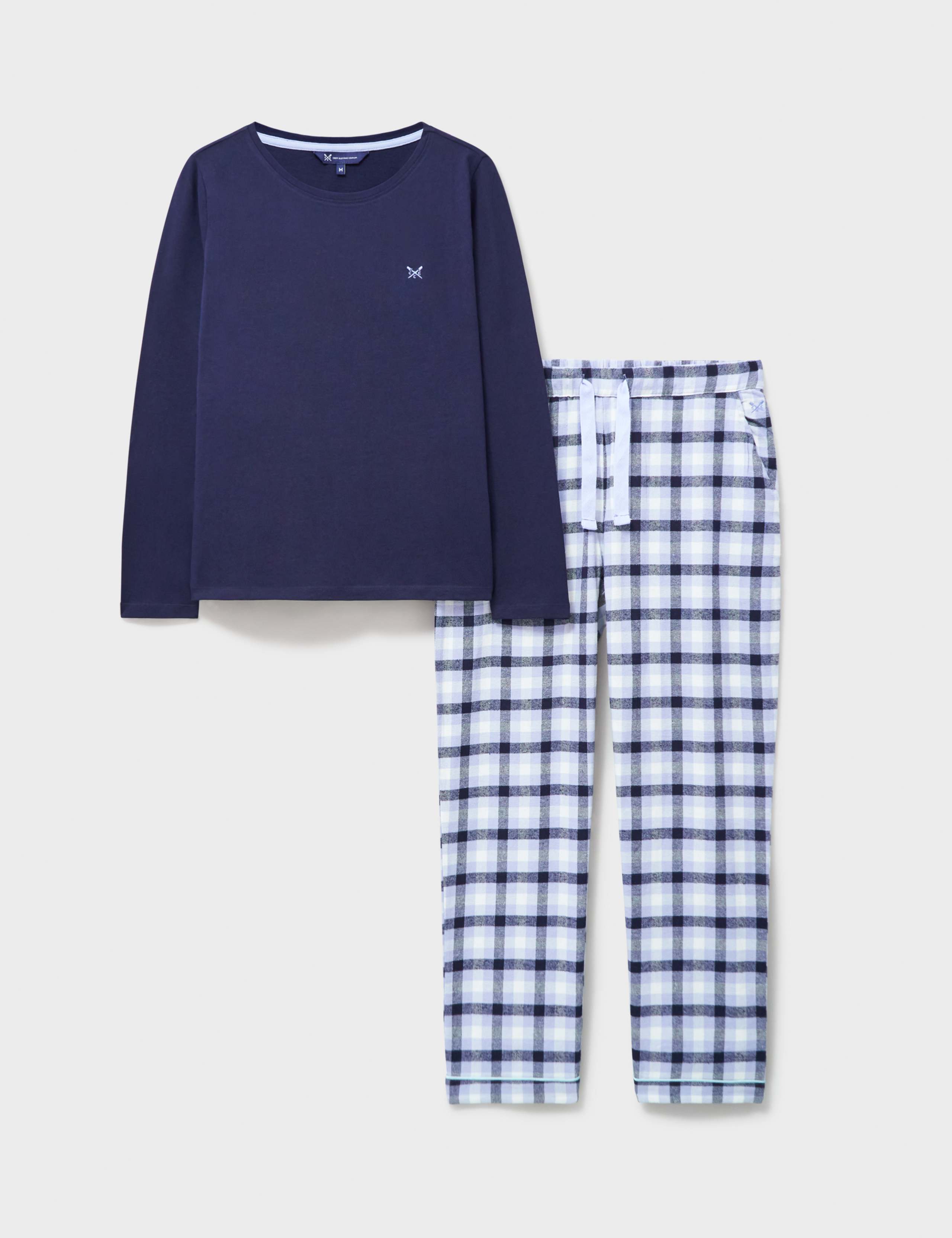 Pure Cotton Checked Pyjama Set 2 of 5