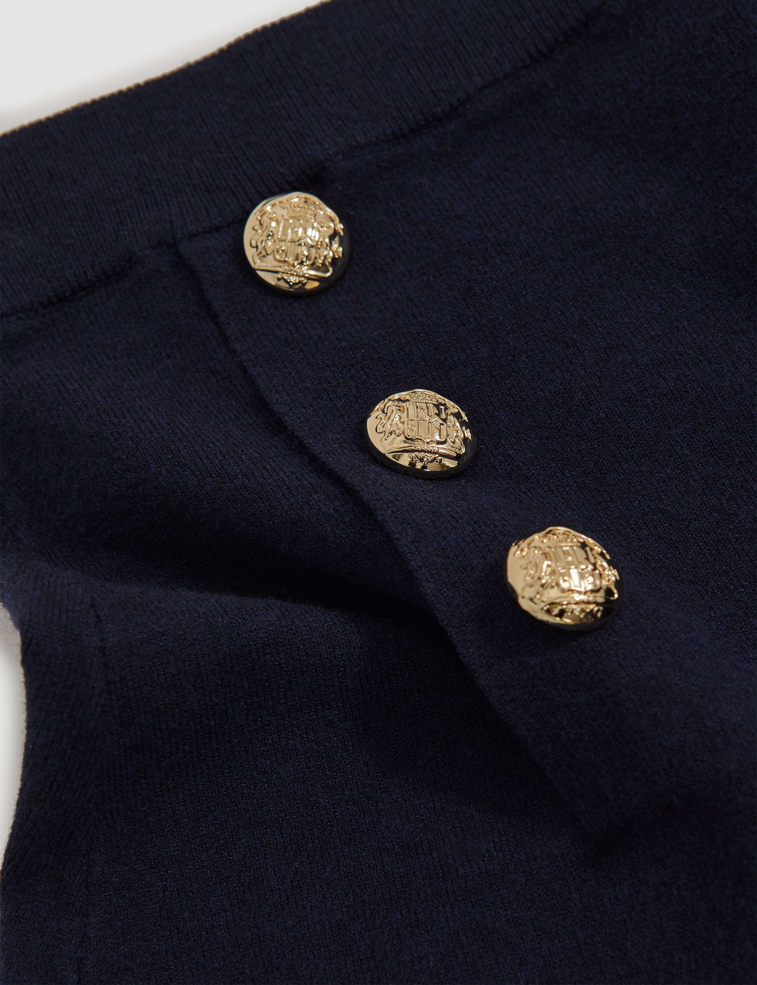 Knitted Crest Button A-Line Skirt (3-14 Yrs) 4 of 4