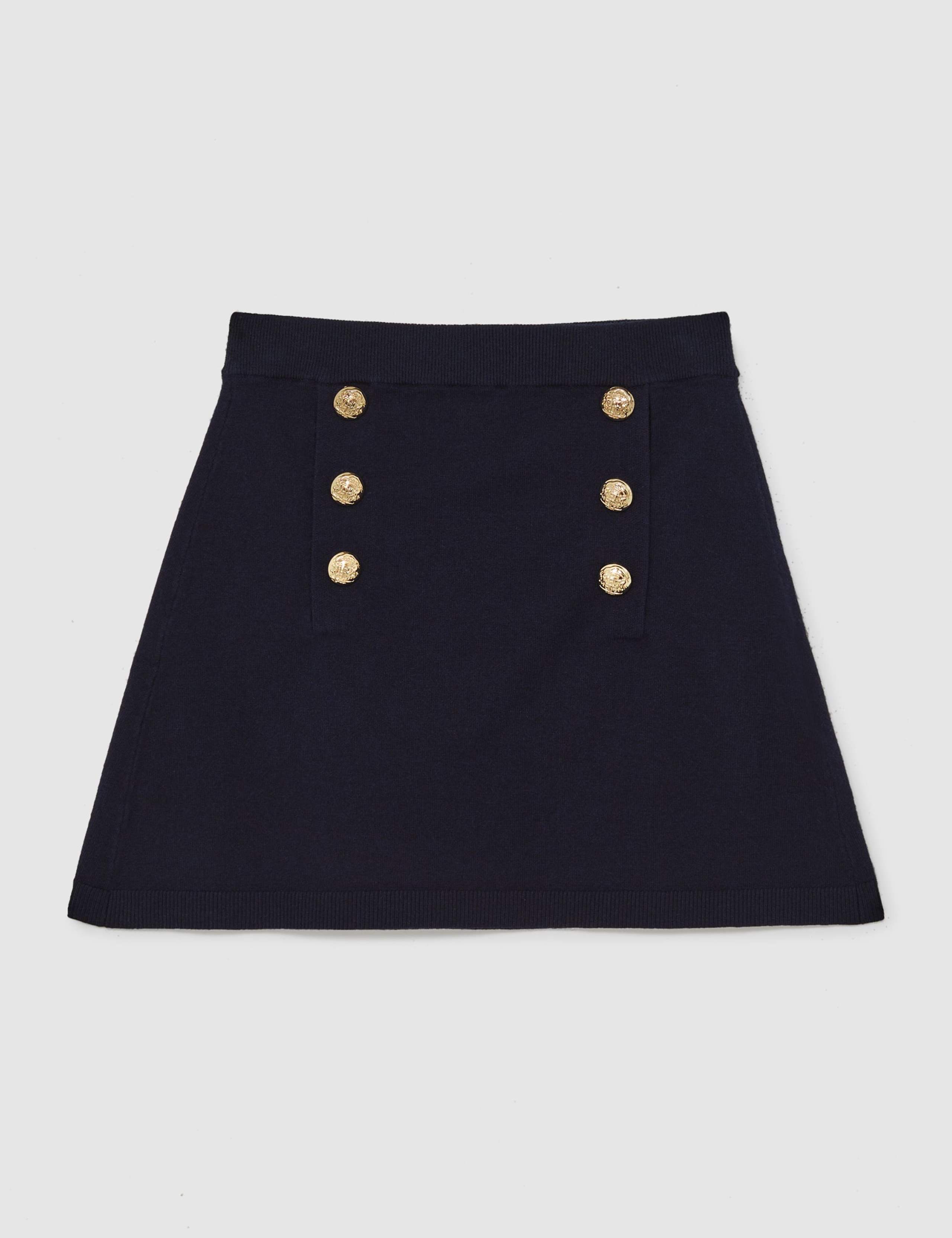 Knitted Crest Button A-Line Skirt (3-14 Yrs) 2 of 4