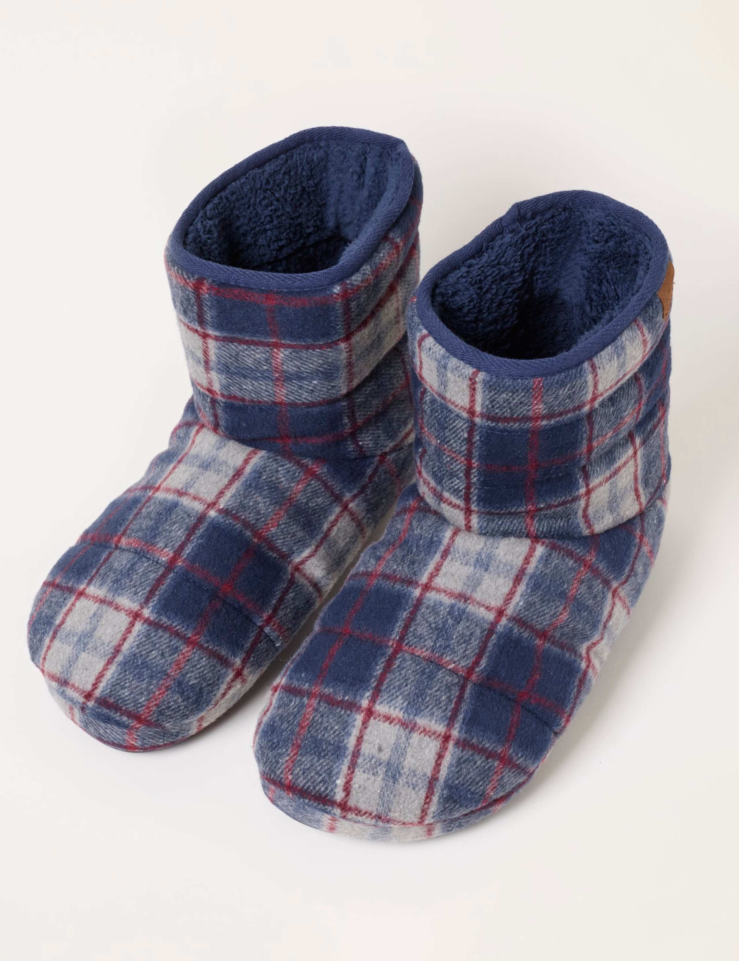 Checked Fleece Lined Slipper Boots 2 of 3