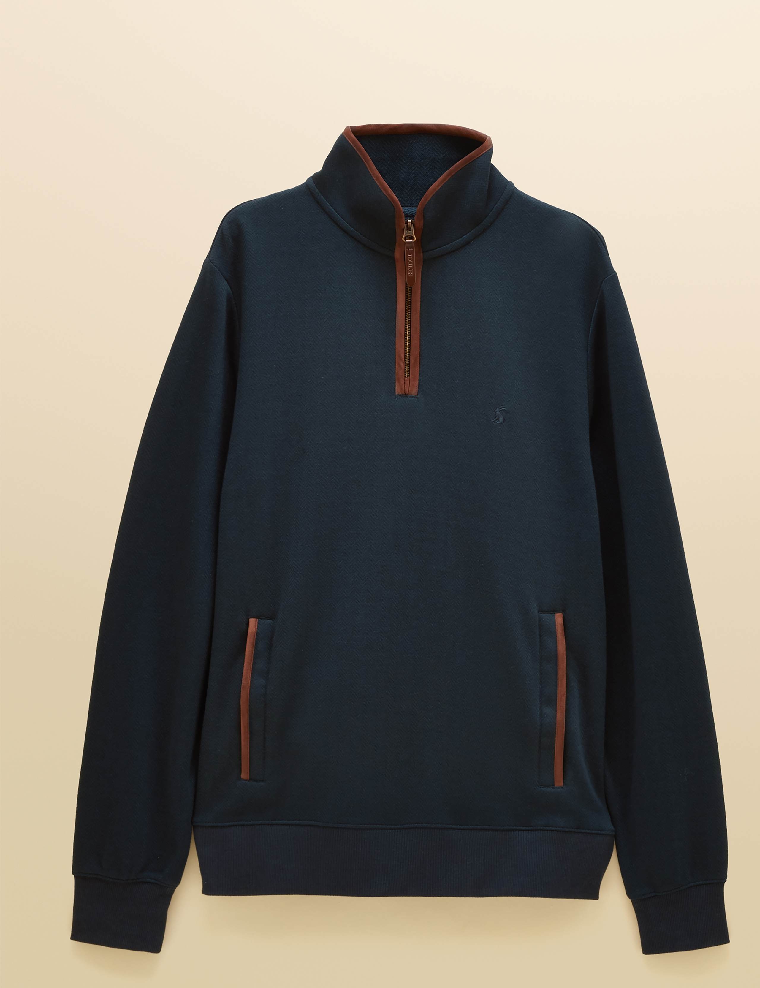 Cotton Rich Funnel Neck Half Zip Sweatshirt 5 of 7