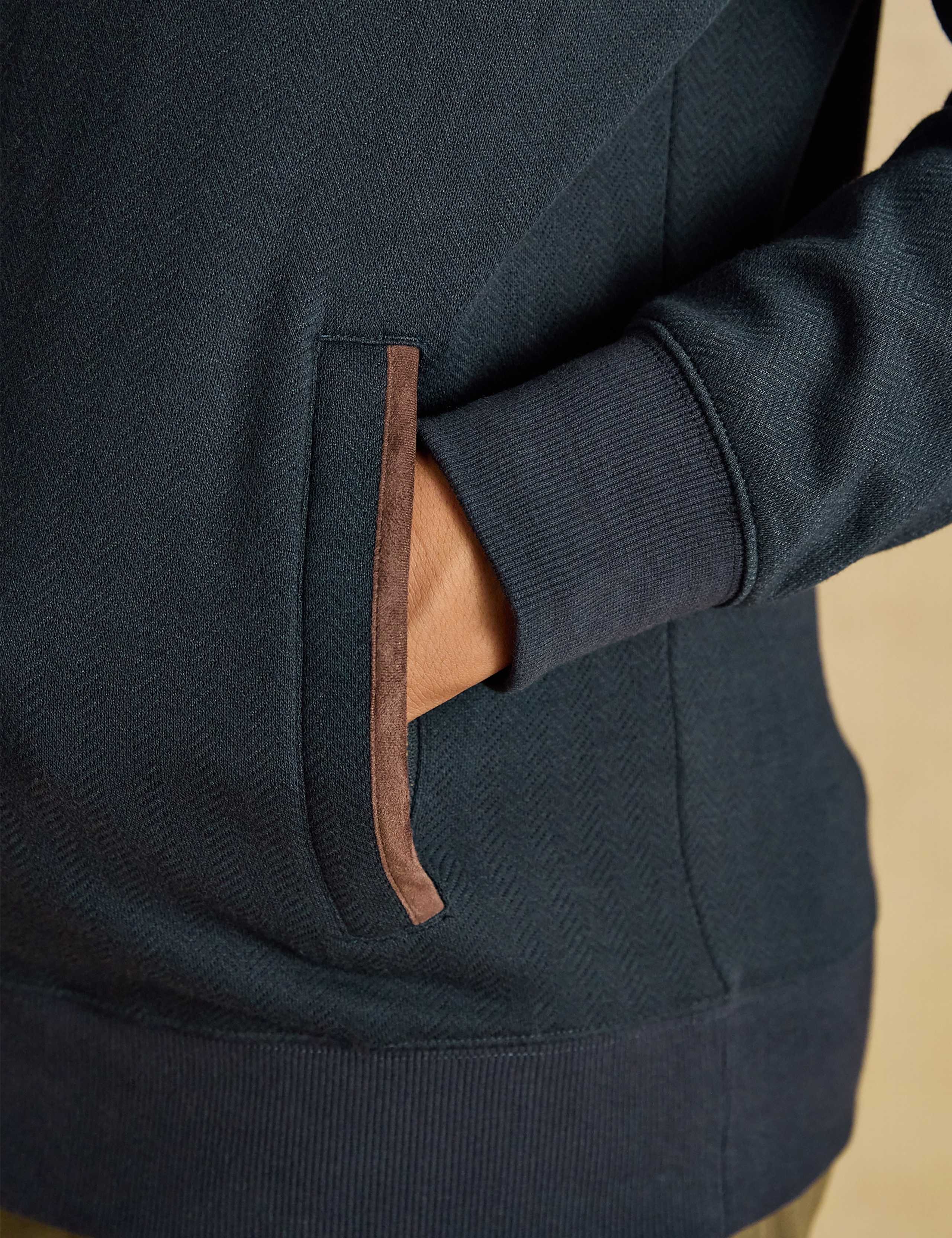 Cotton Rich Funnel Neck Half Zip Sweatshirt 6 of 7