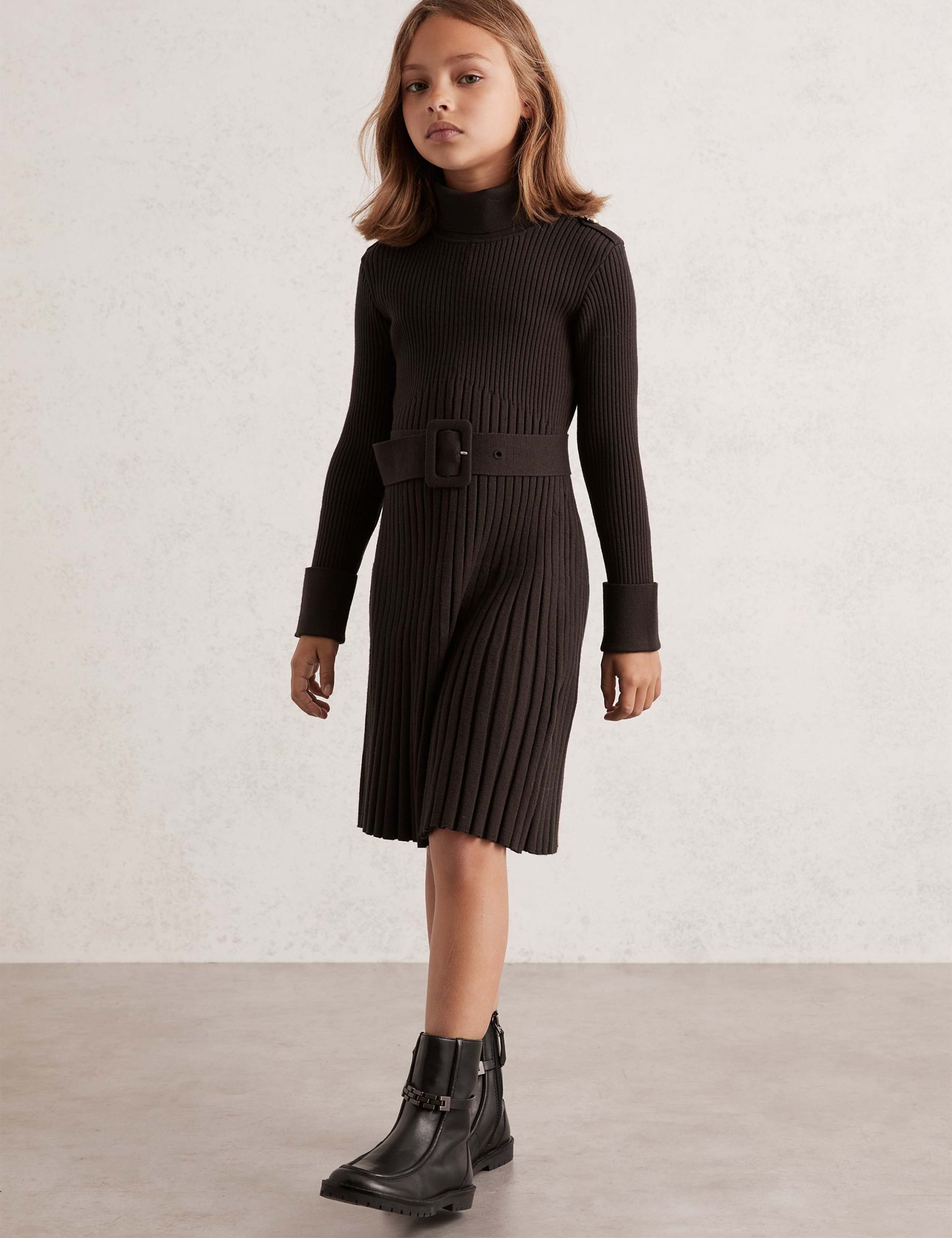 Ribbed Knitted Dress (3-14 Yrs) 3 of 4