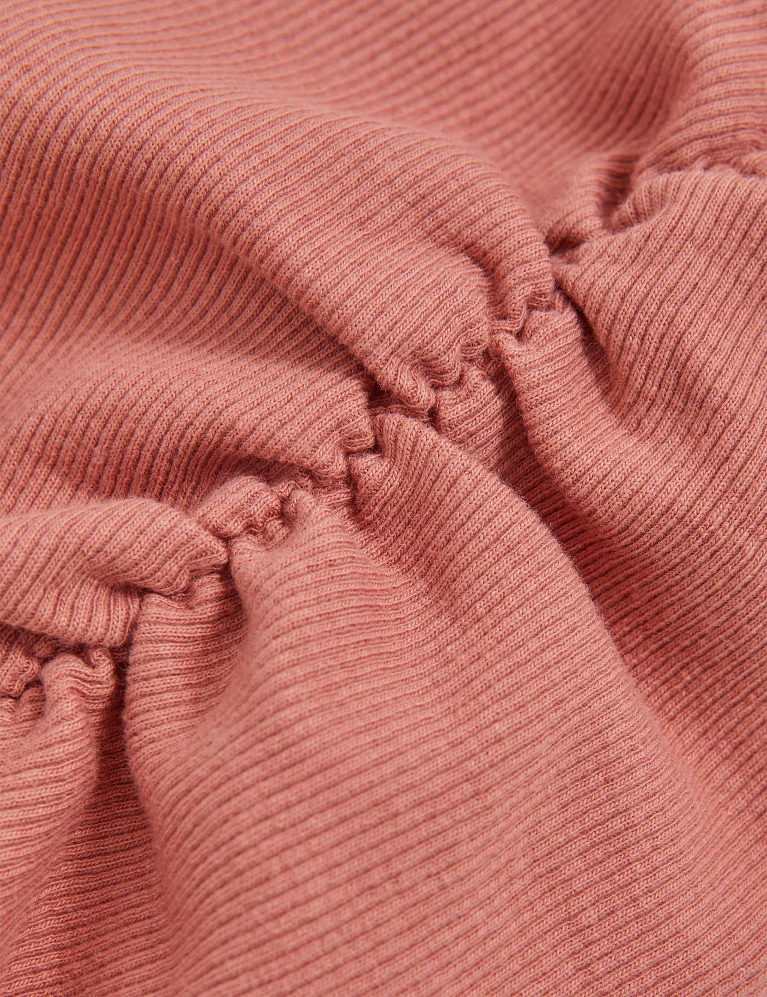 Cotton Rich Ribbed Ruched T-Shirt (4-14 Yrs) 3 of 4