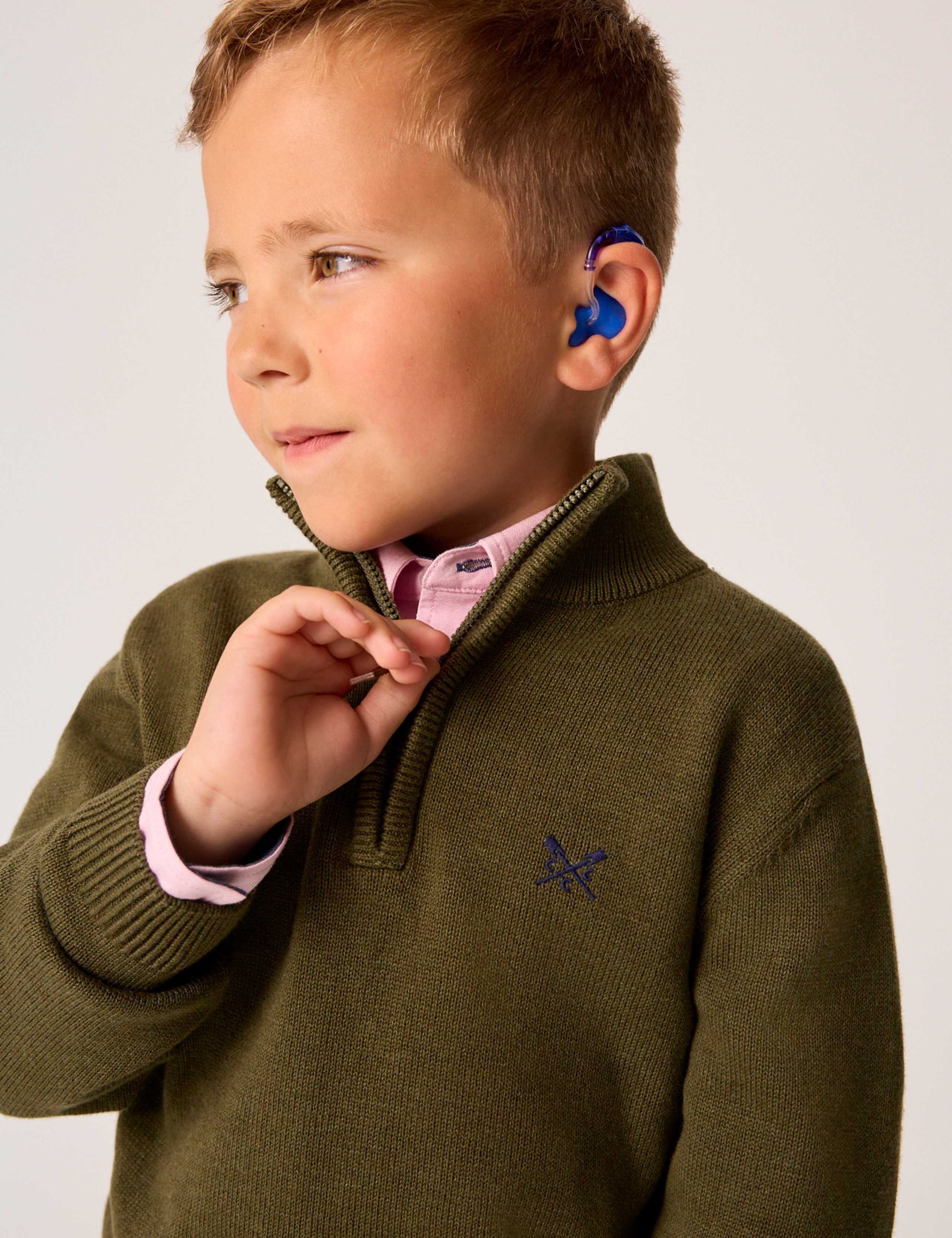 Pure Cotton Half Zip Jumper (3-12 Yrs) 4 of 6