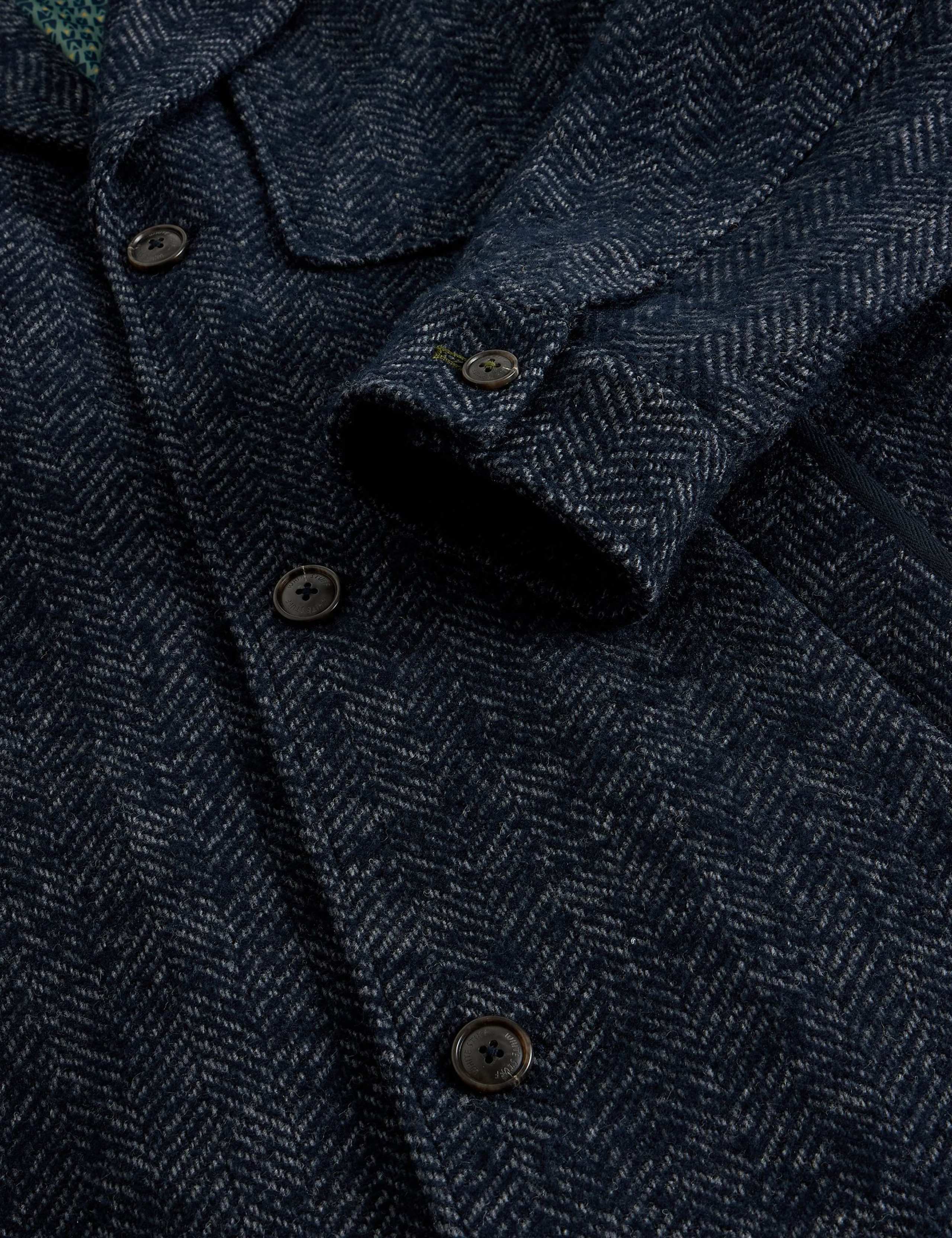 Wool Blend Herringbone Overcoat 6 of 6