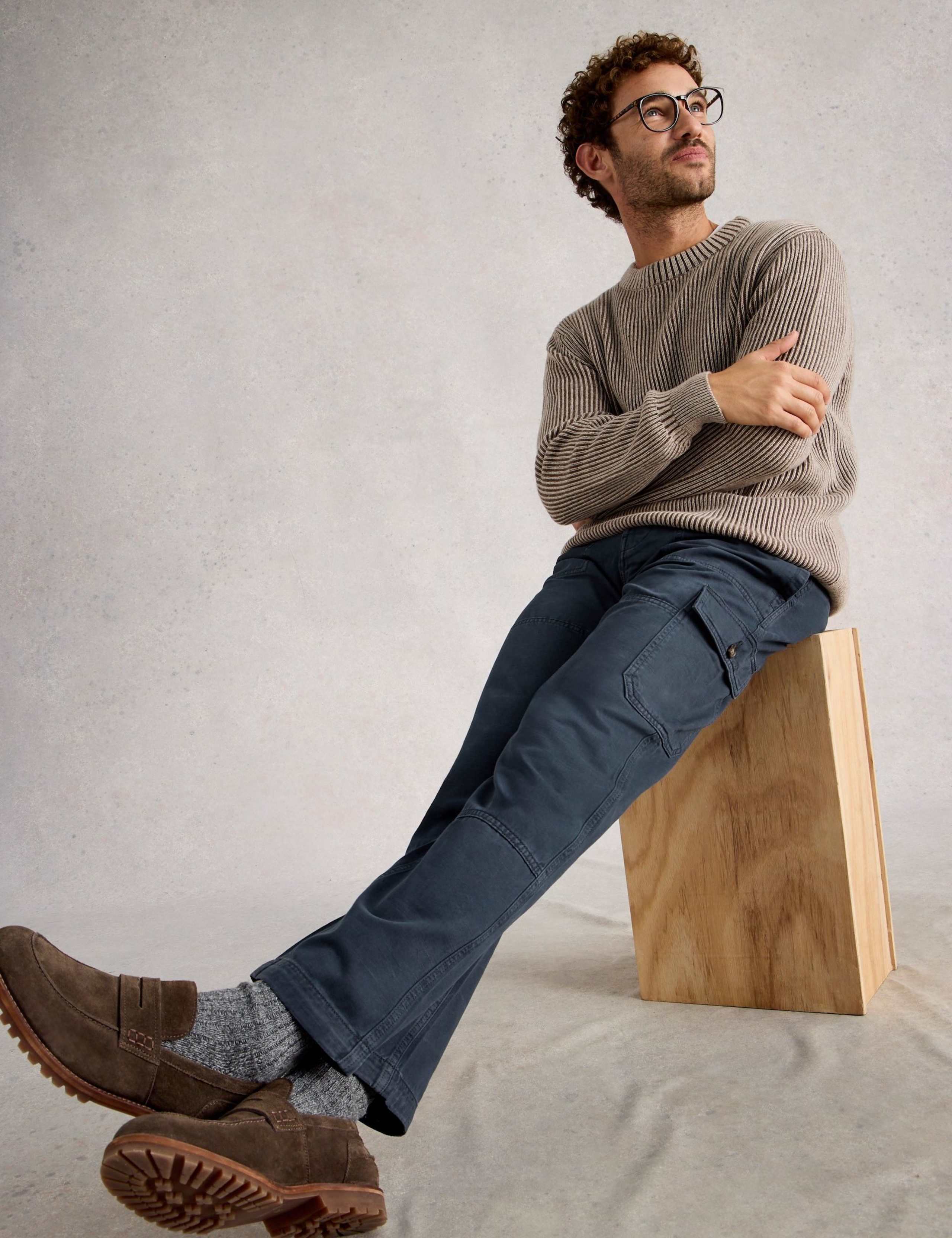 Loose Fit Pure Cotton Cargo Trousers 2 of 6