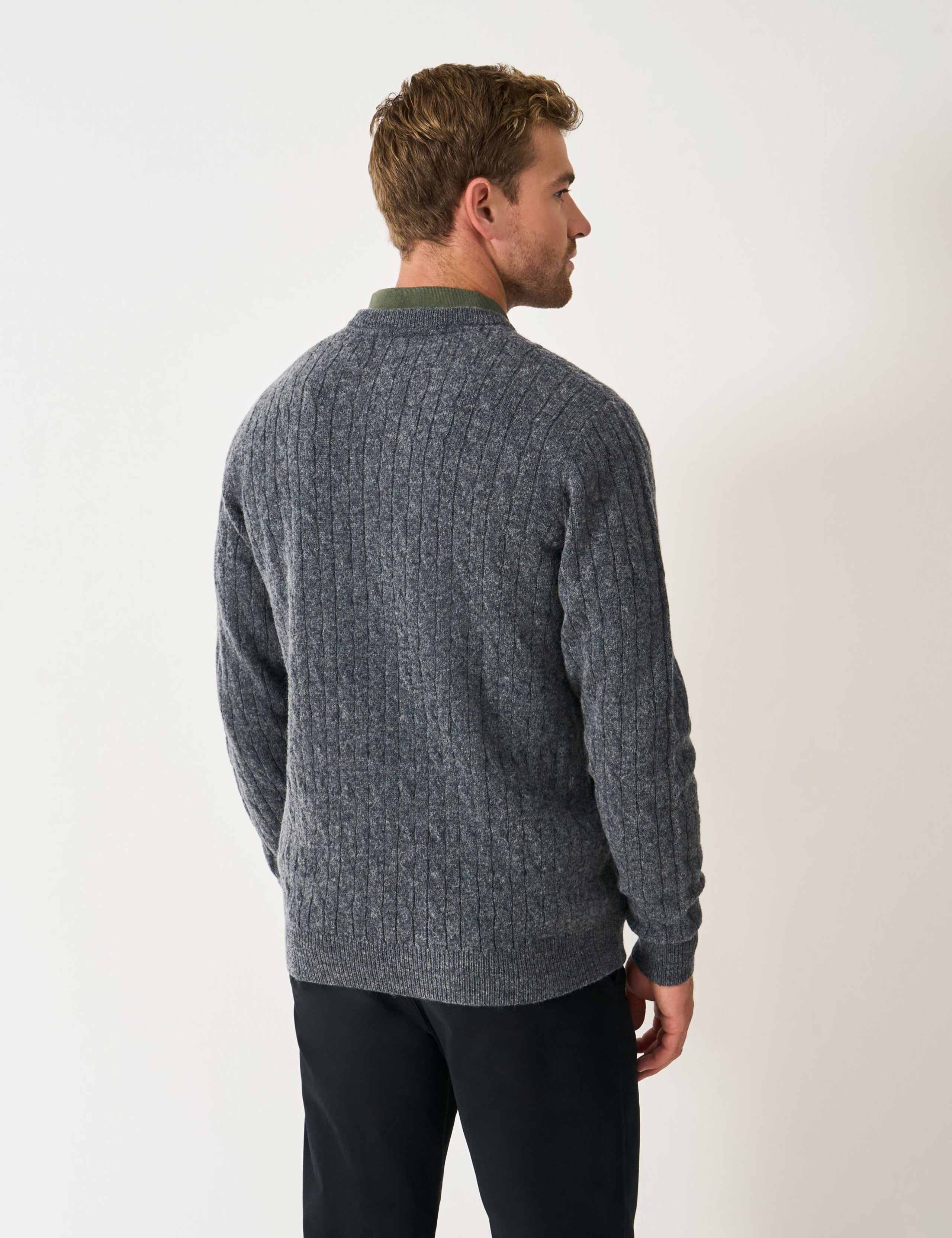 Pure Lambswool Cable Crew Neck Jumper 4 of 5