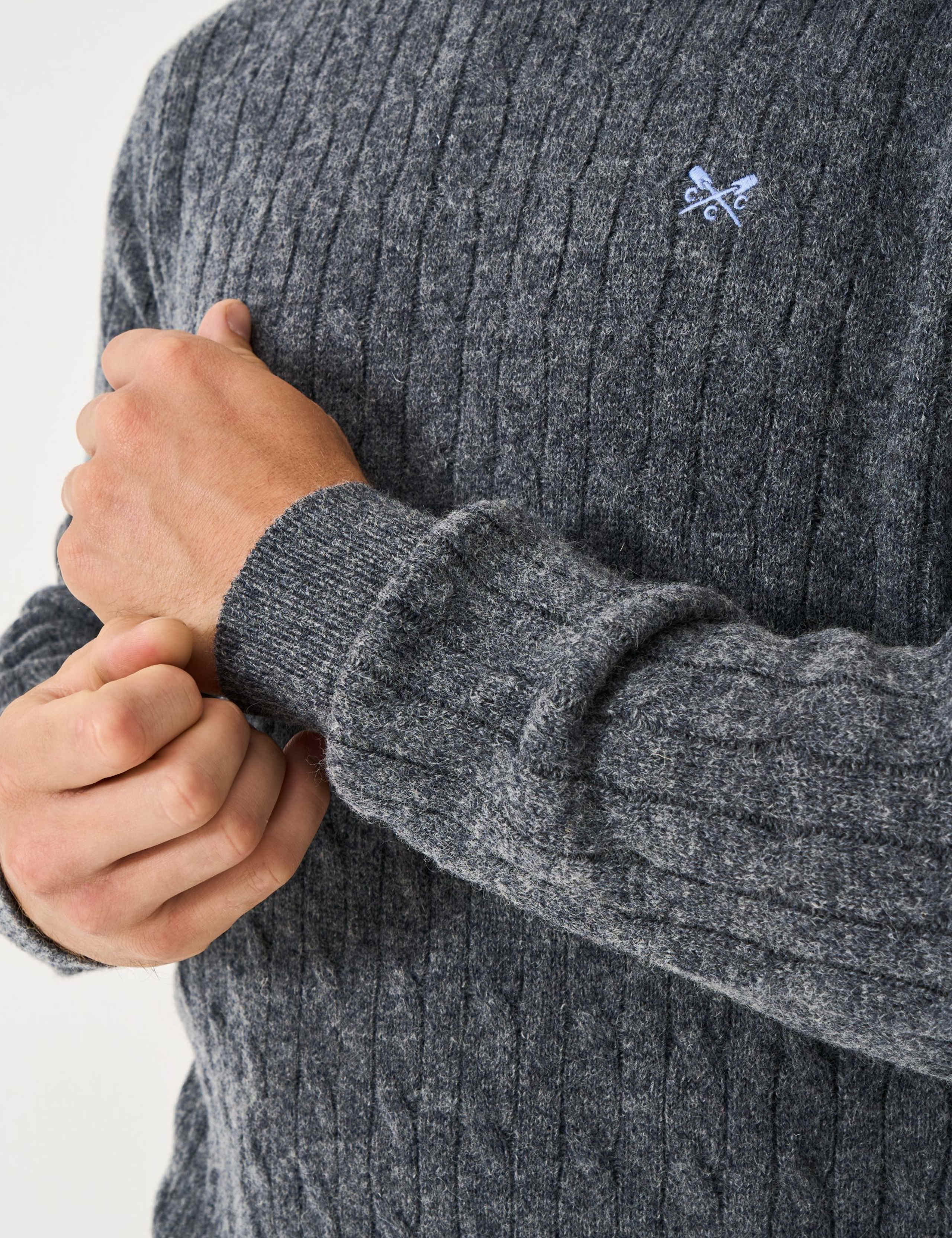 Pure Lambswool Cable Crew Neck Jumper 5 of 5