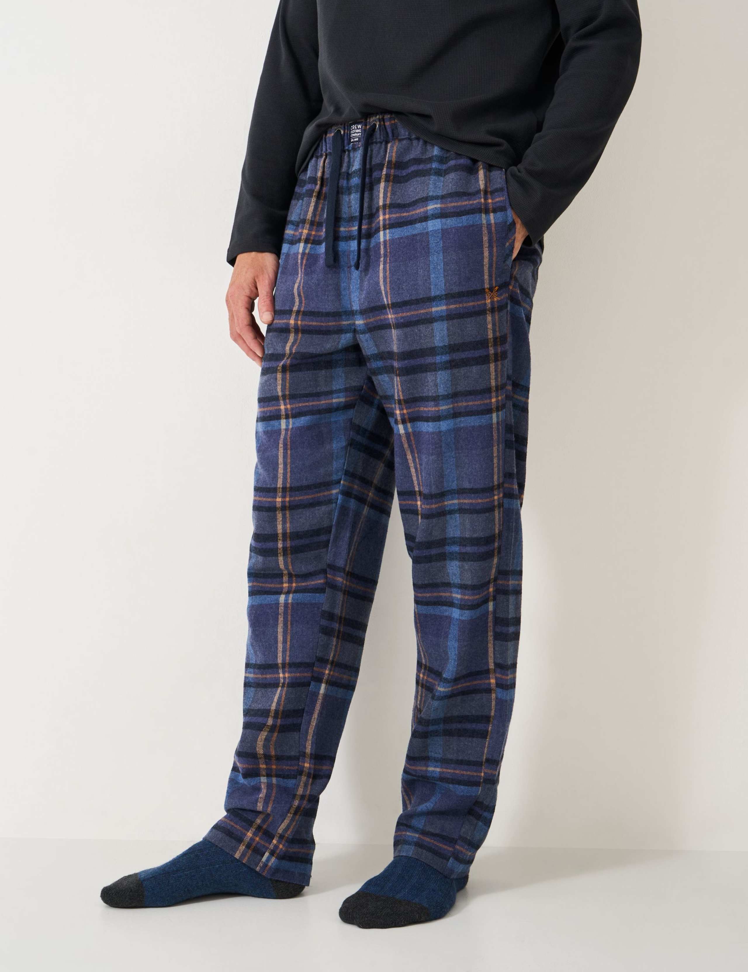 Brushed Cotton Checked Loungewear Bottoms 4 of 5