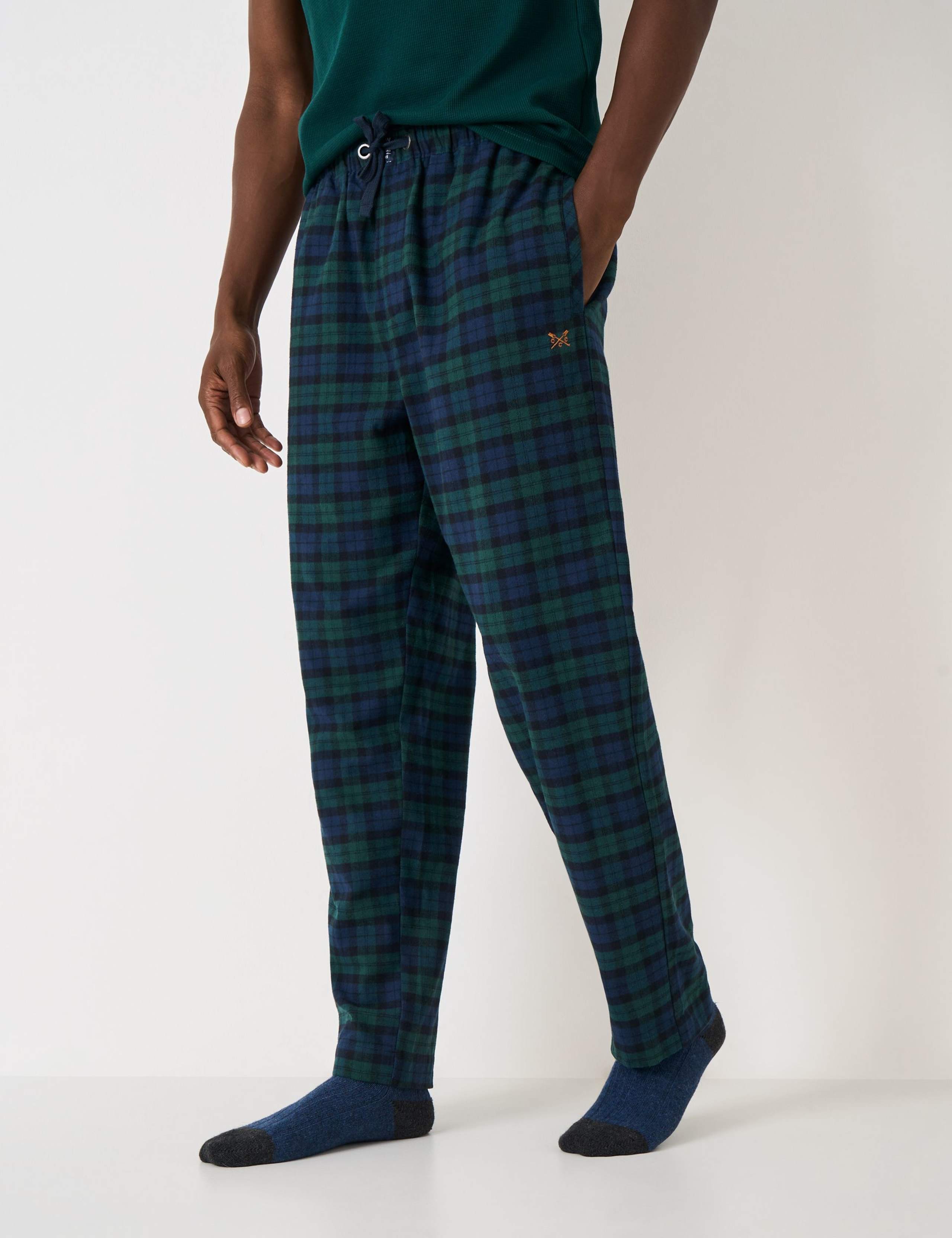 Brushed Cotton Checked Loungewear Bottoms 3 of 5