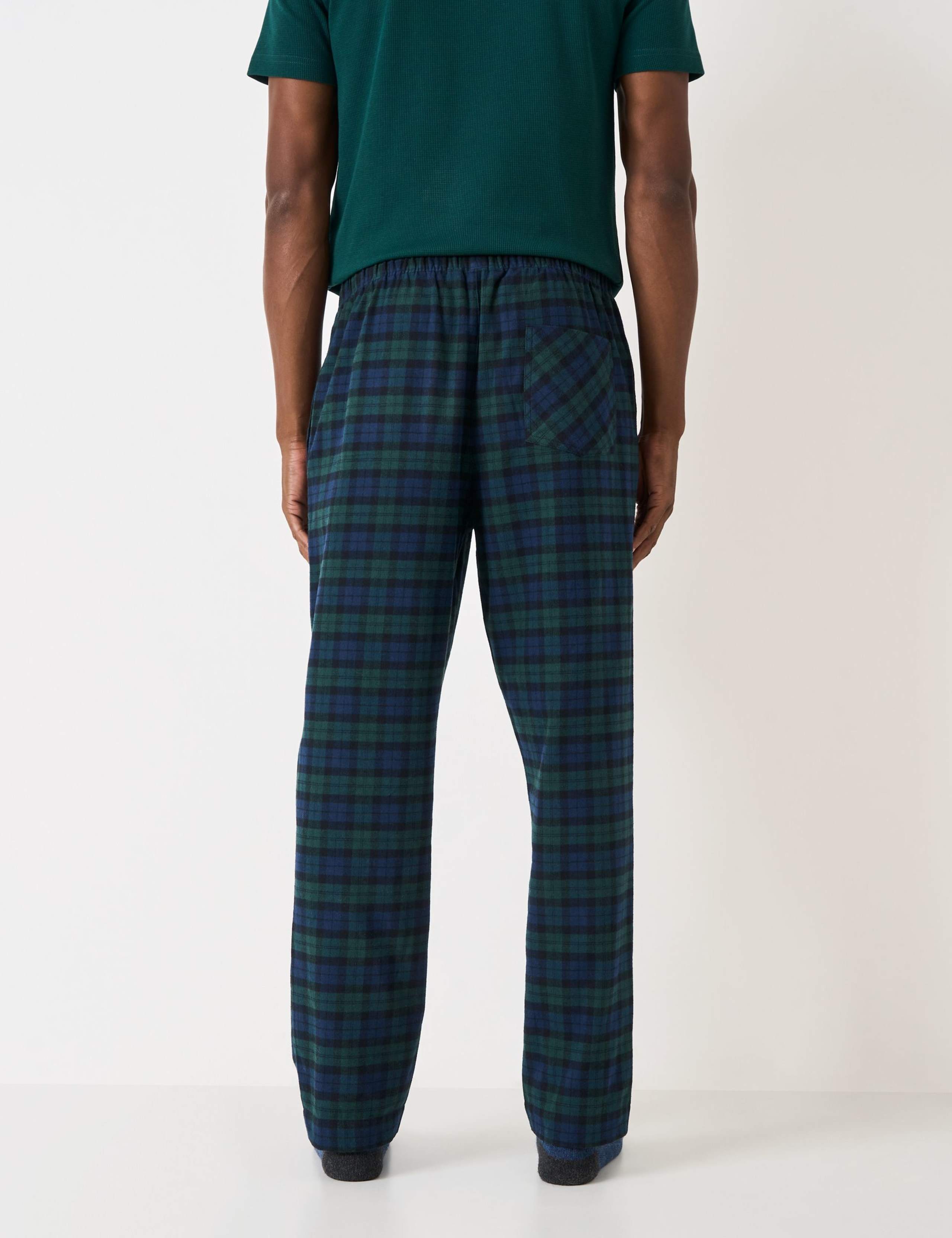 Brushed Cotton Checked Loungewear Bottoms 4 of 5