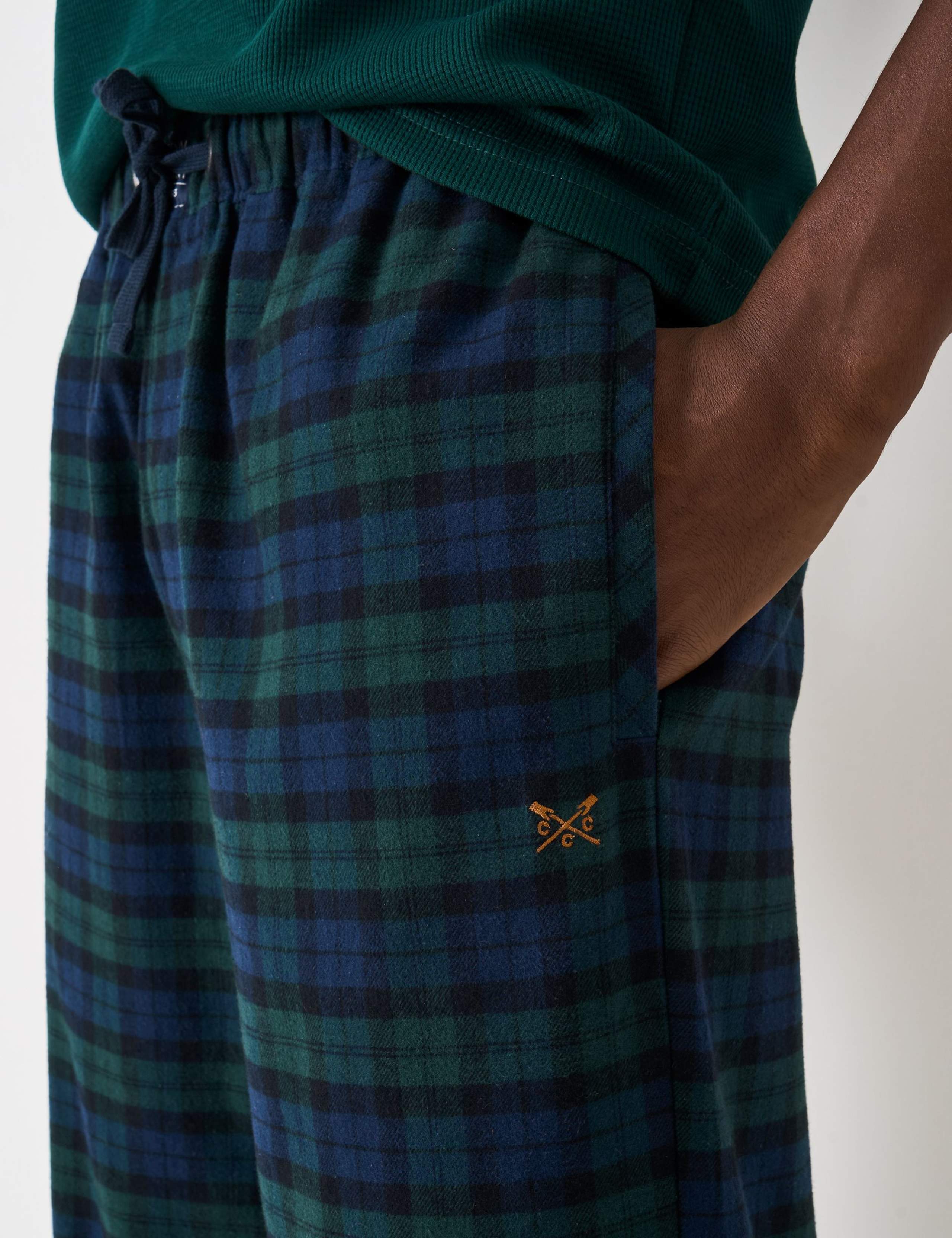 Brushed Cotton Checked Loungewear Bottoms 5 of 5