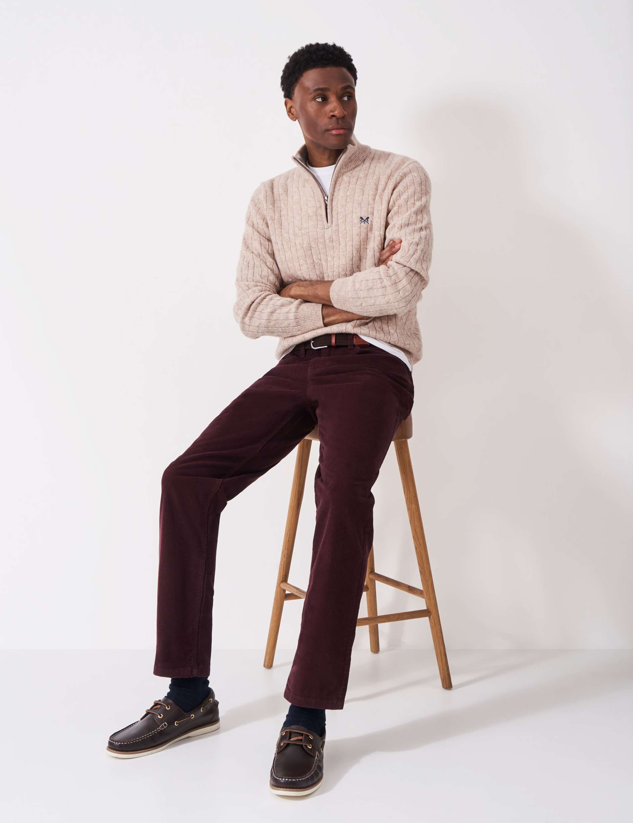 Straight Fit Corduroy 5 Pocket Trousers 1 of 5