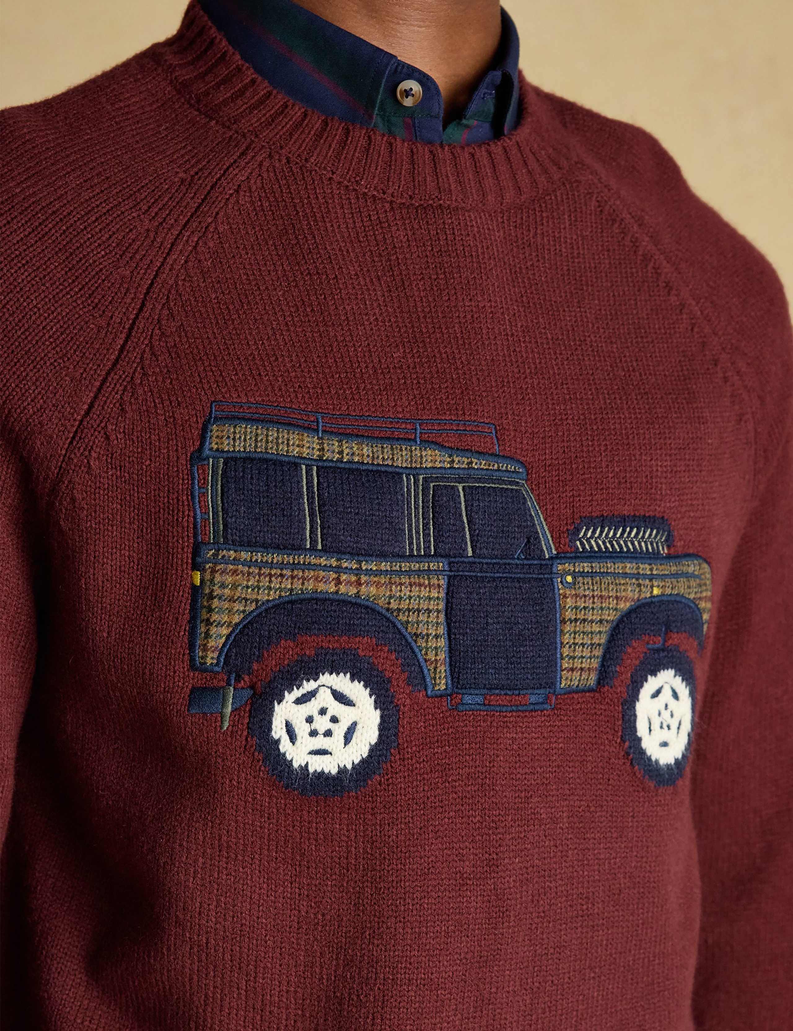 Car Crew Neck Jumper with Wool 6 of 6