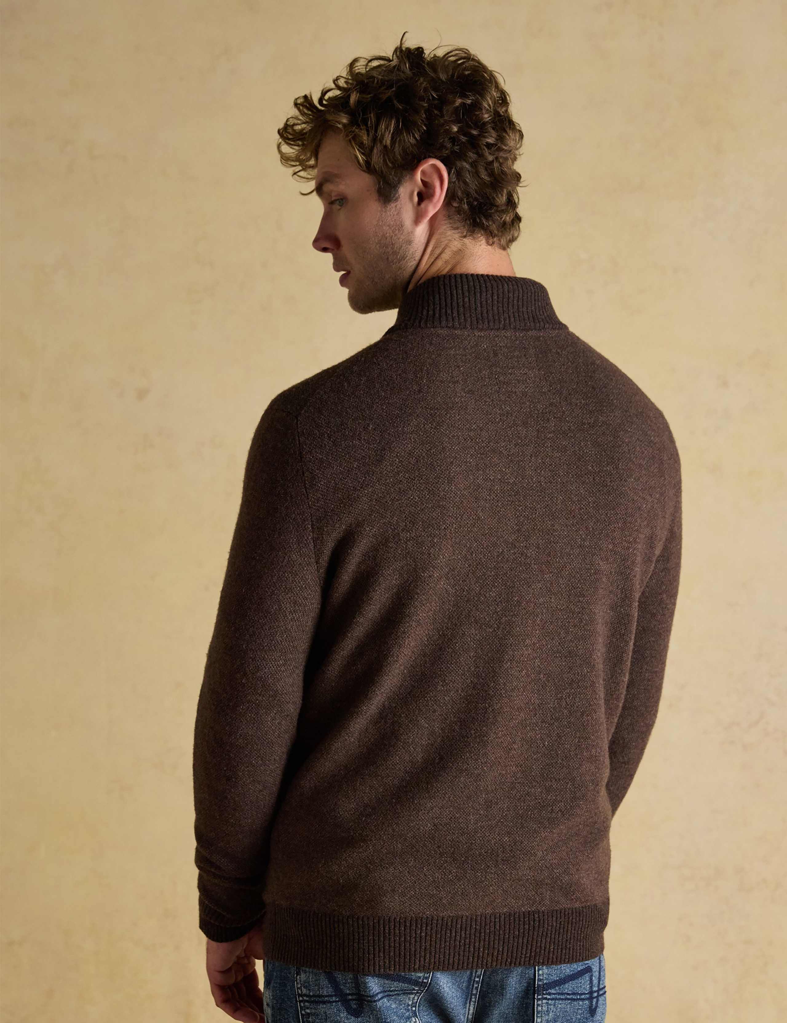 Wool Rich Button High Neck Jumper 3 of 8